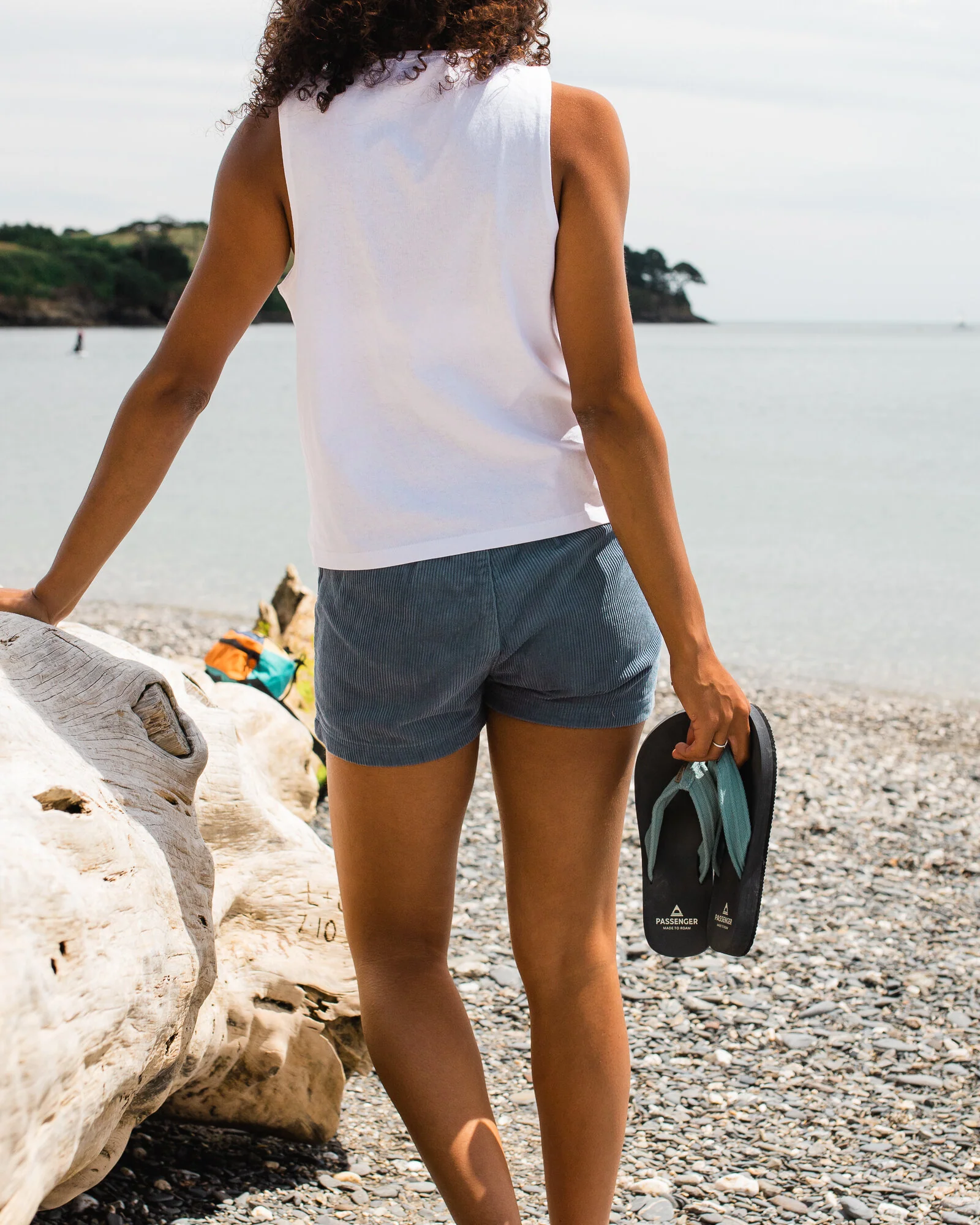 Del Sur Cord Short - Stone Blue - Image 3