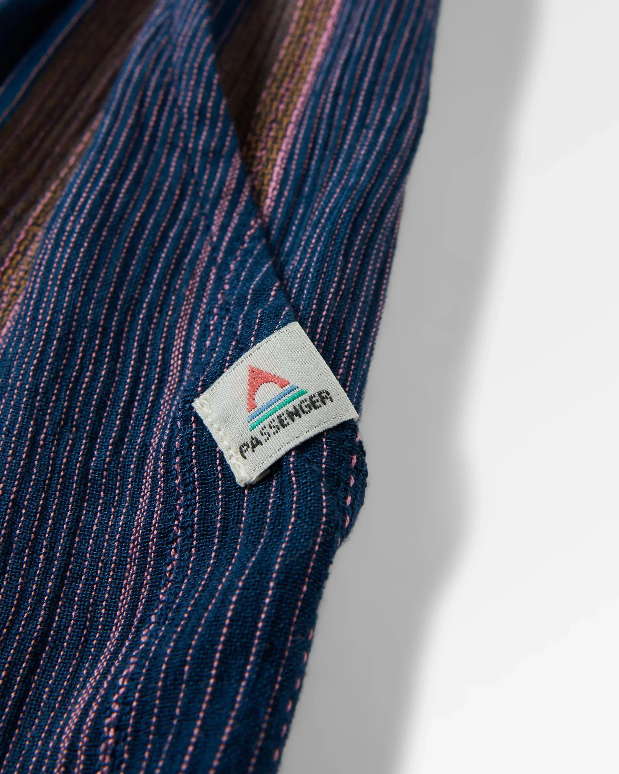 Dew EcoVero Woven Skirt - Dark Denim Multi Stripe - Image 3