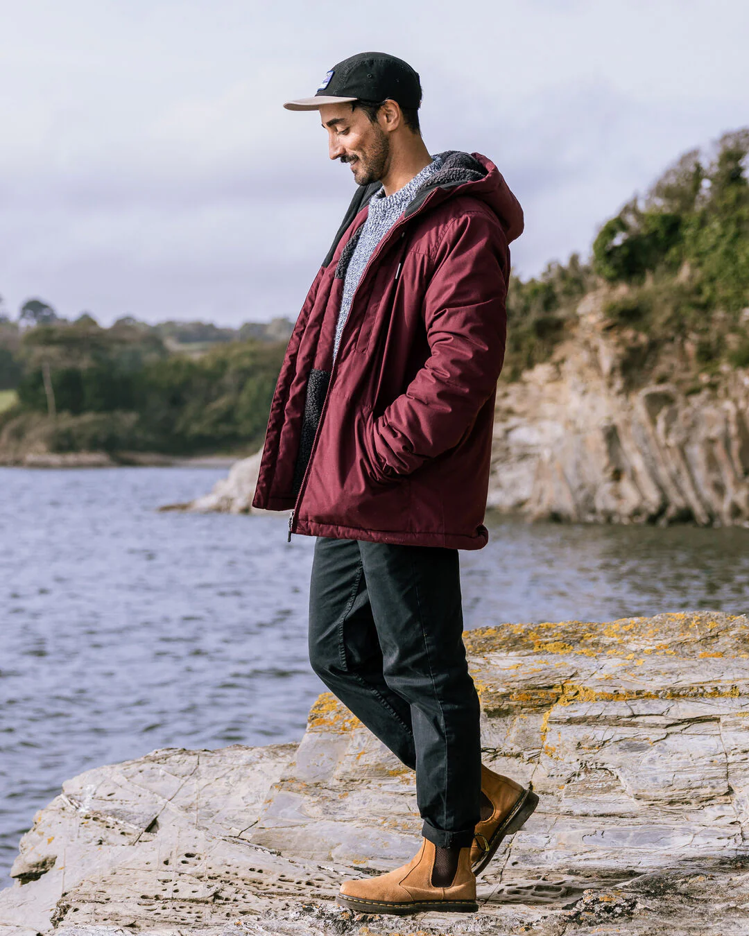 Discover Sherpa Lined Jacket - Wine - Image 3