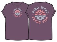 Discovery Rolled Sleeve T-Shirt - Berry - Image 10