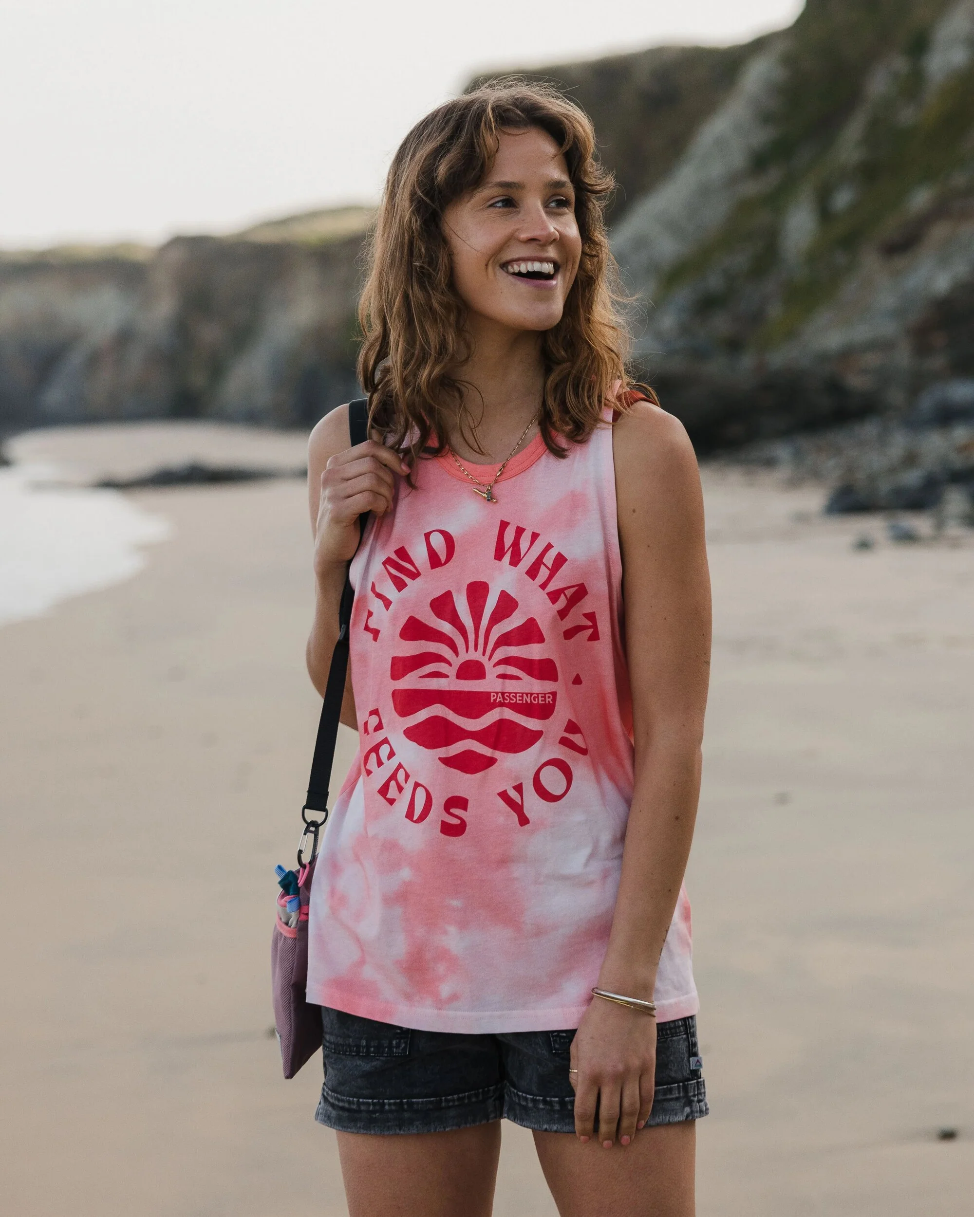 Discovery Organic Cotton Vest - Tie Dye Shell Pink - Image 6