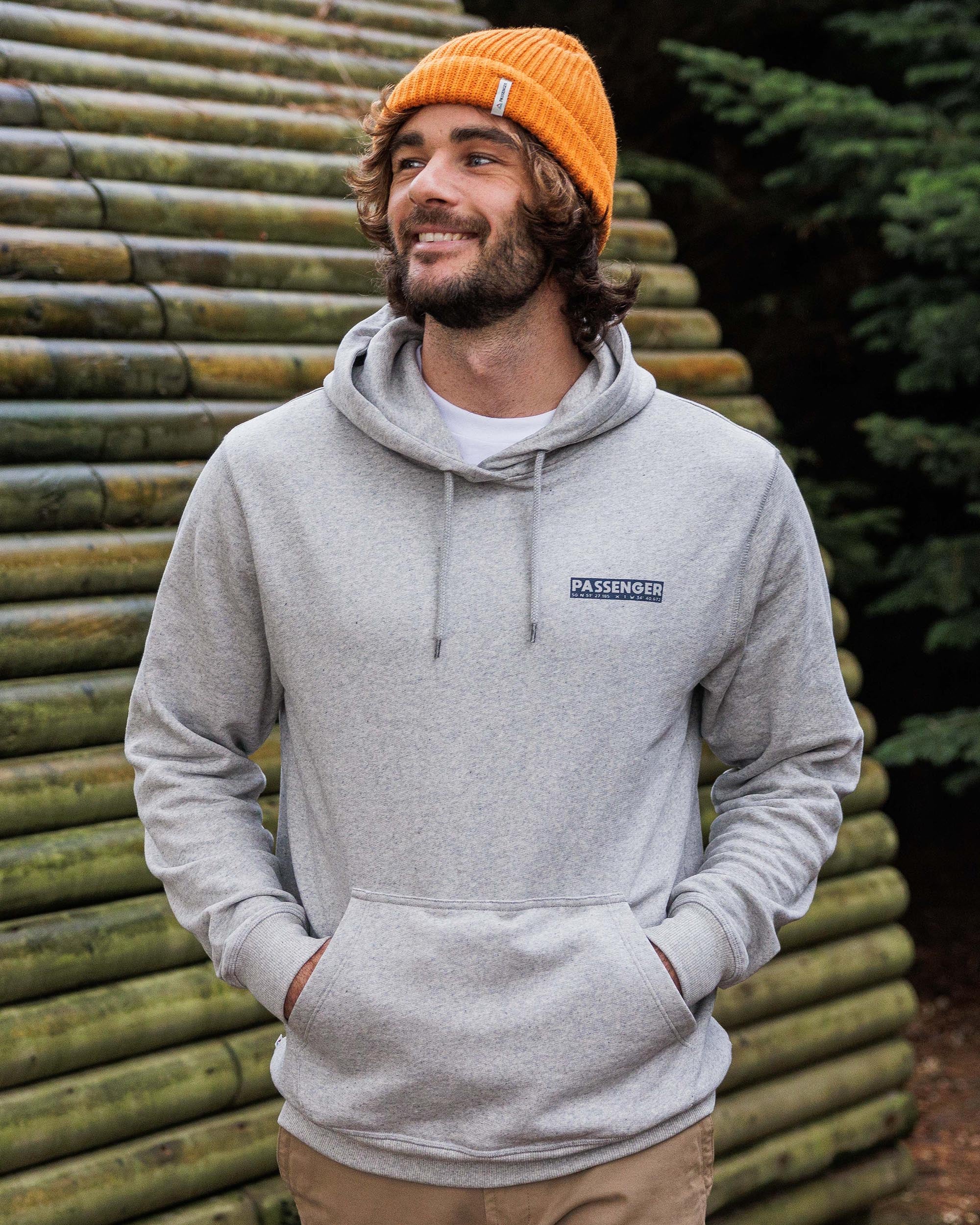Distance Organic Cotton Hoodie - Grey Marl - Image 2