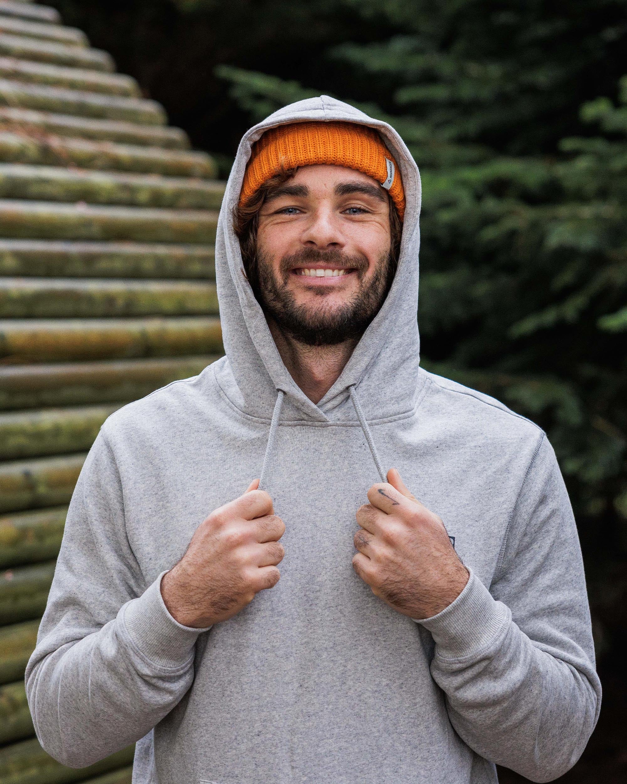 Distance Organic Cotton Hoodie - Grey Marl - Image 3
