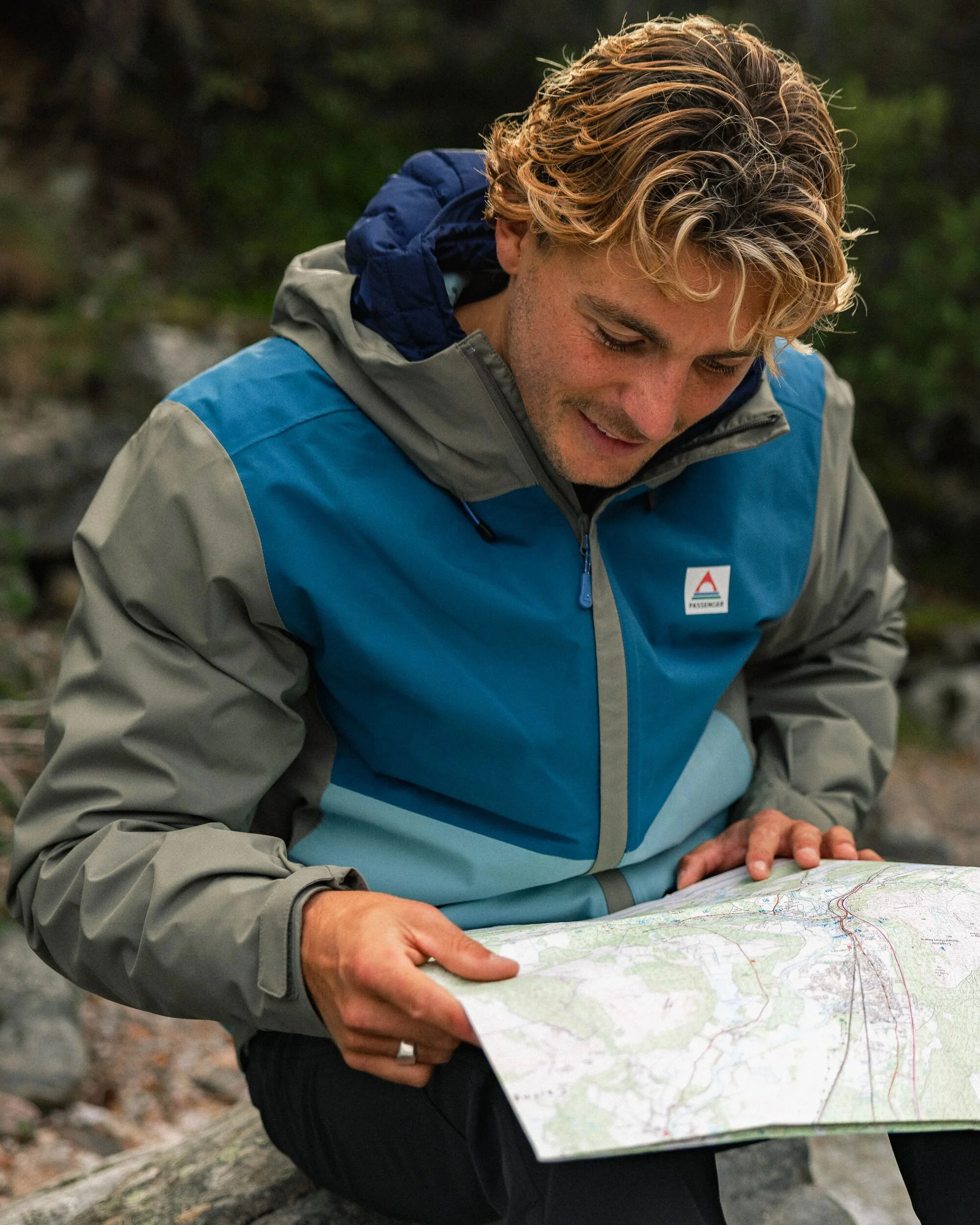 Downpour Waterproof Jacket - Tidal Blue/Arctic/Dusty Olive - Image 3
