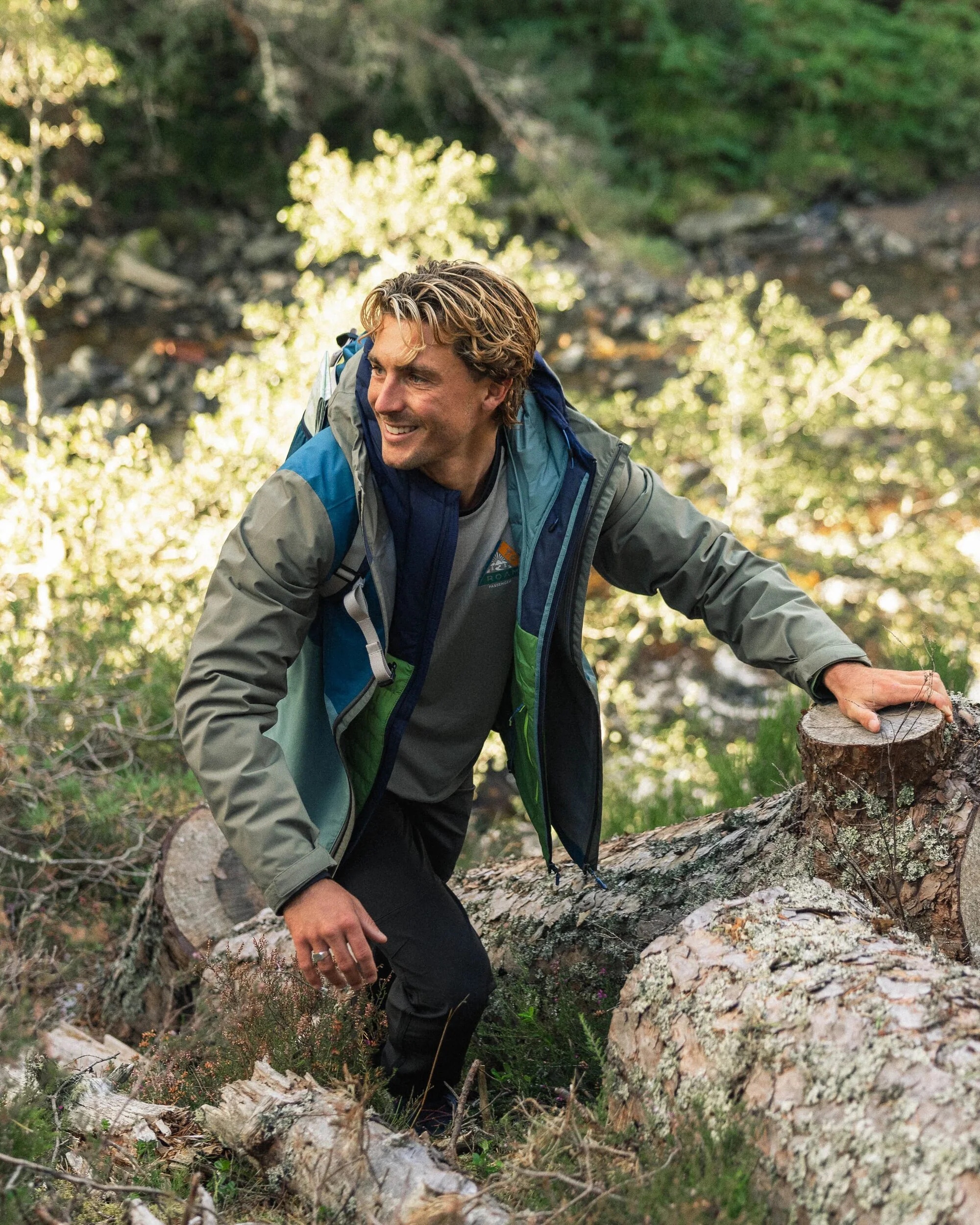Downpour Waterproof Jacket - Tidal Blue/Arctic/Dusty Olive - Image 5