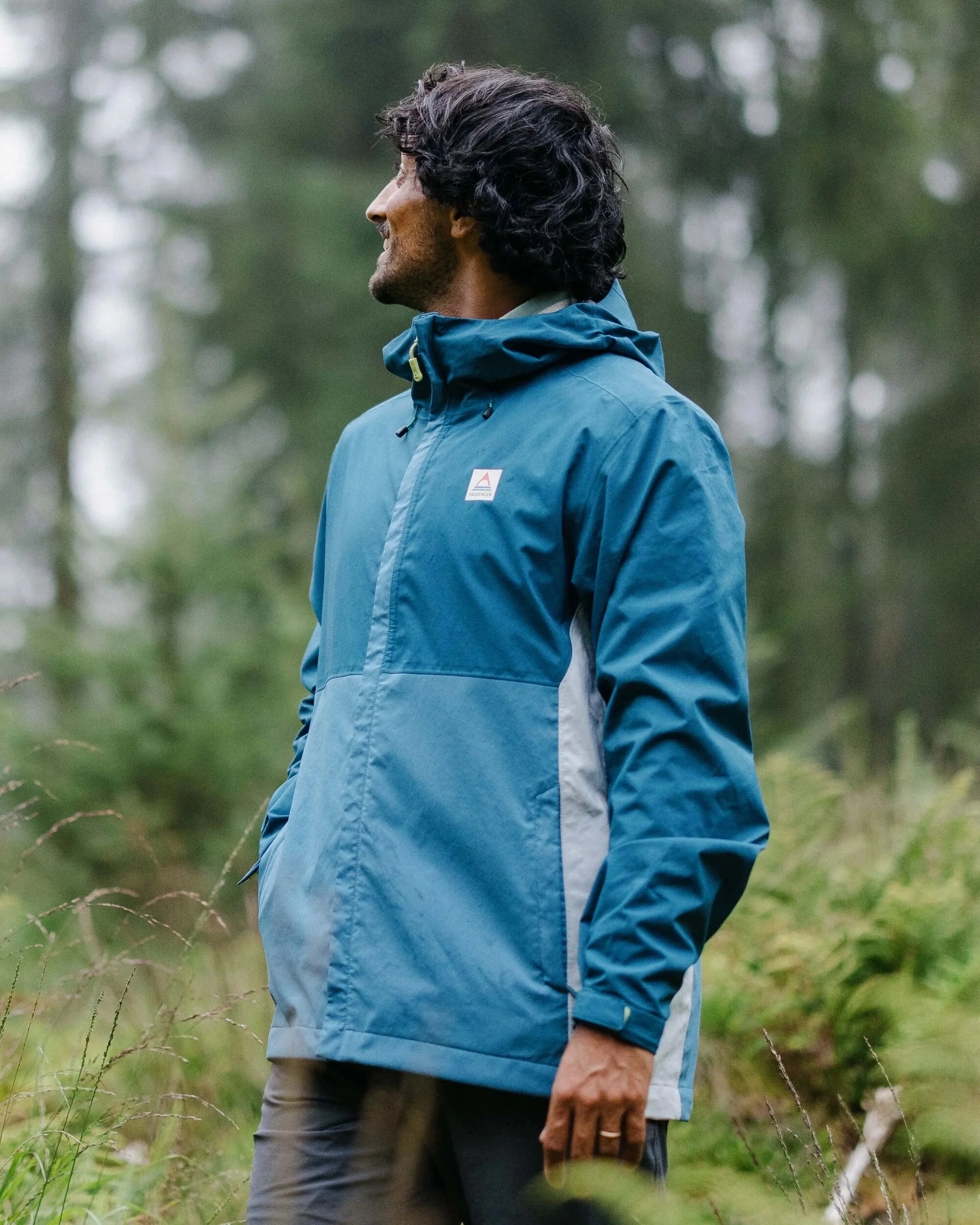 Downpour Waterproof Jacket - Tidal Blue/Blue Steel - Image 3