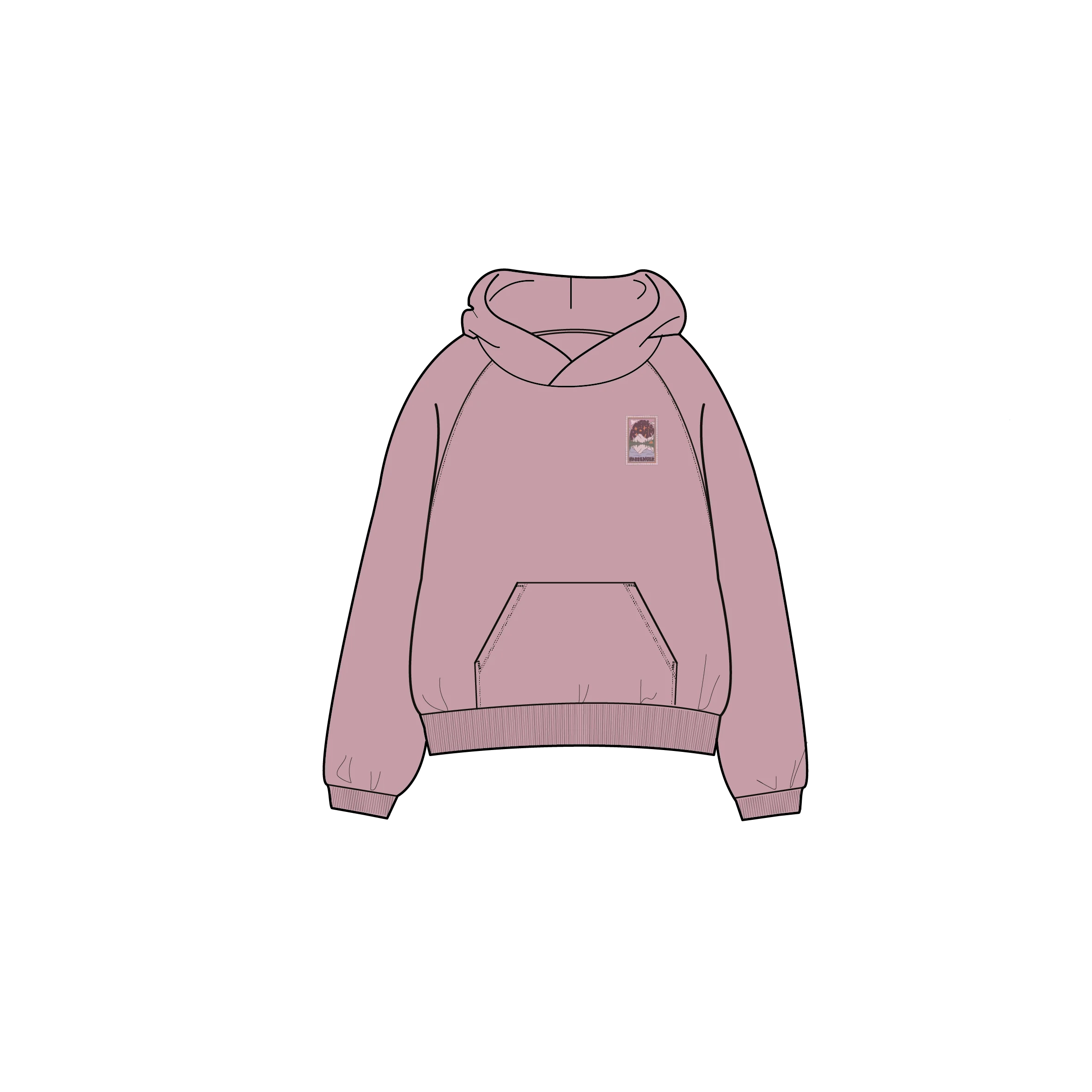 Downtime Heavyweight Hoodie - Pink Haze - Image 7