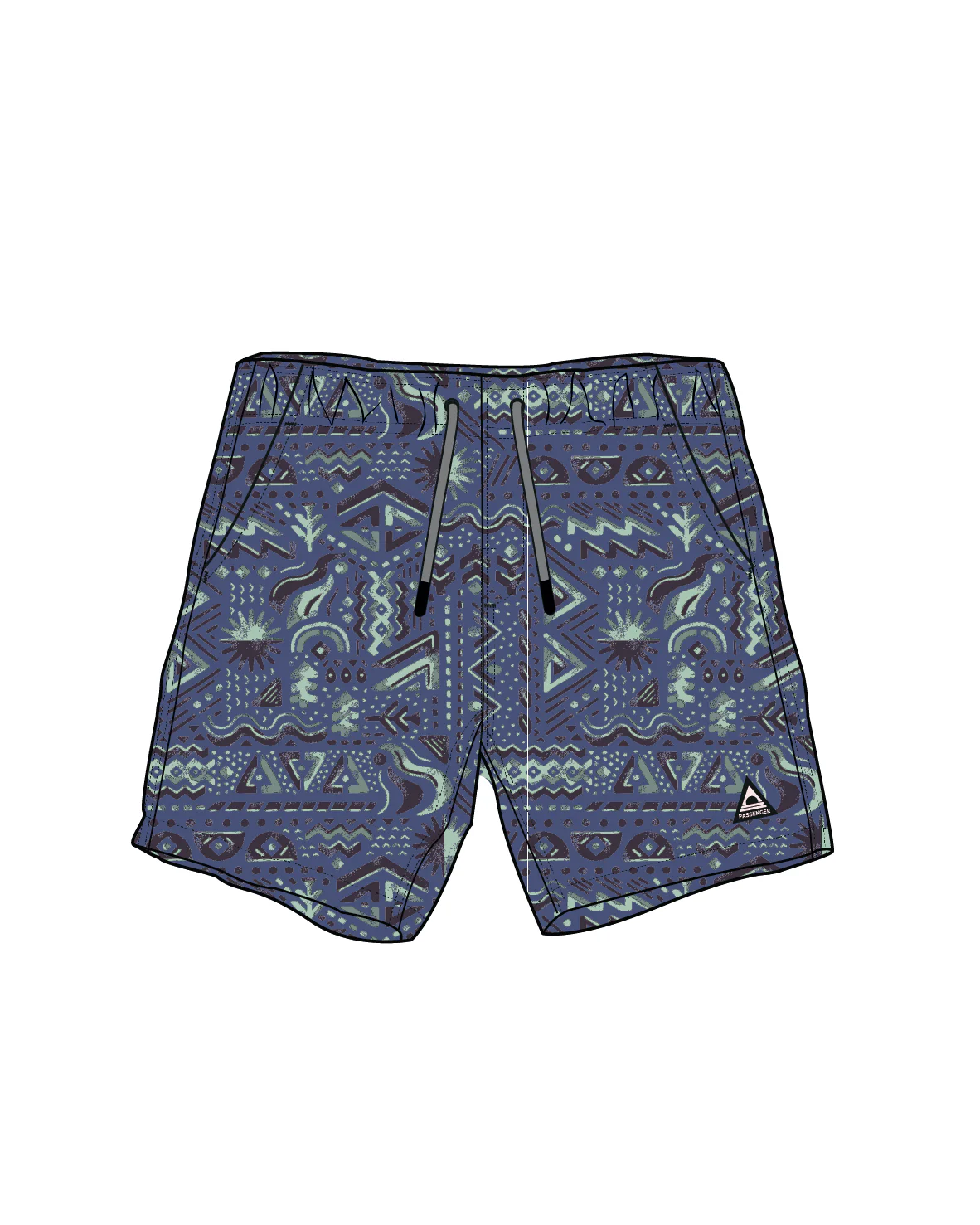 Drifter NetPlus® Beach Linerless Short - Elemental Geo Purple Indigo - Image 13