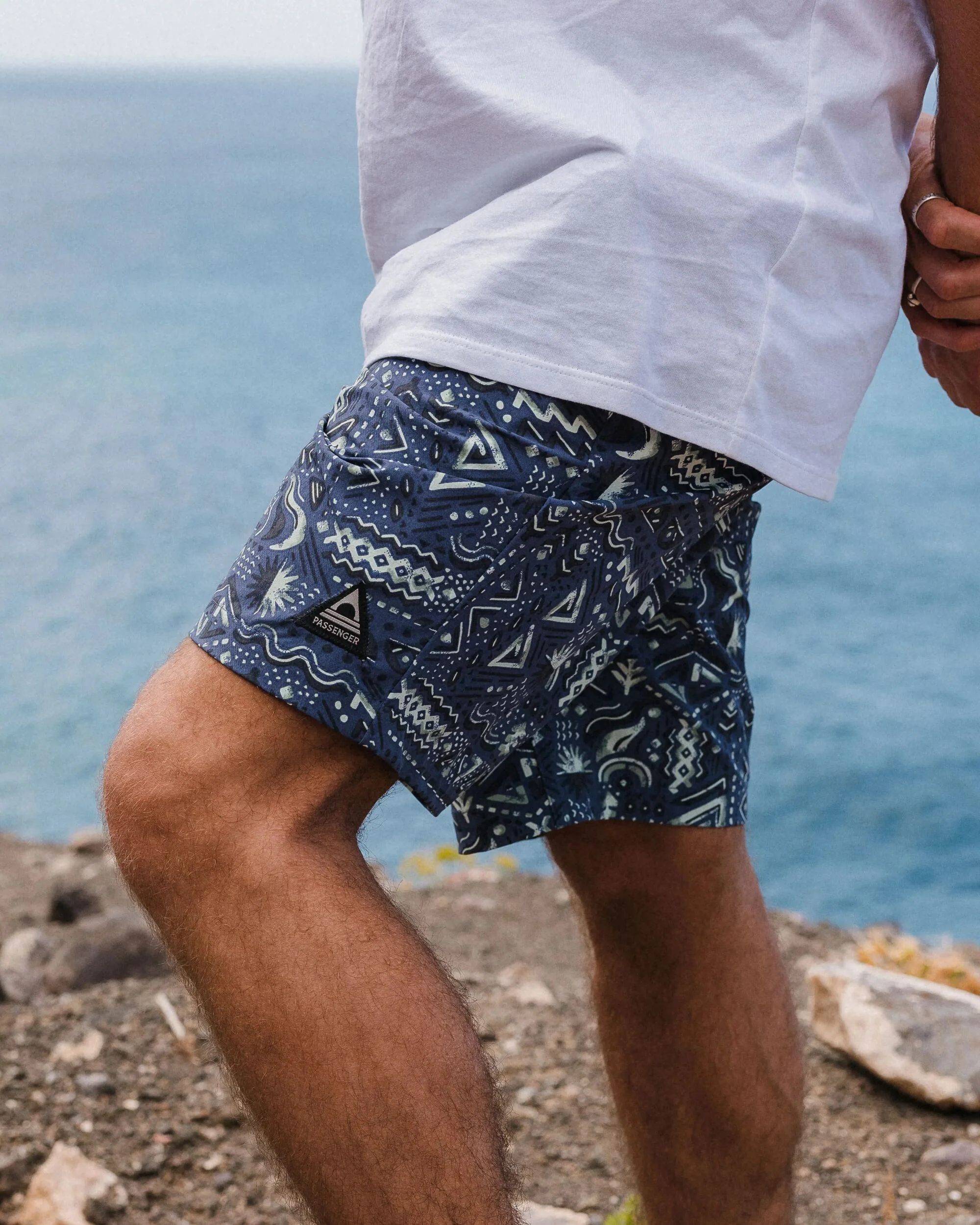 Drifter NetPlus® Beach Linerless Short - Elemental Geo Purple Indigo - Image 3
