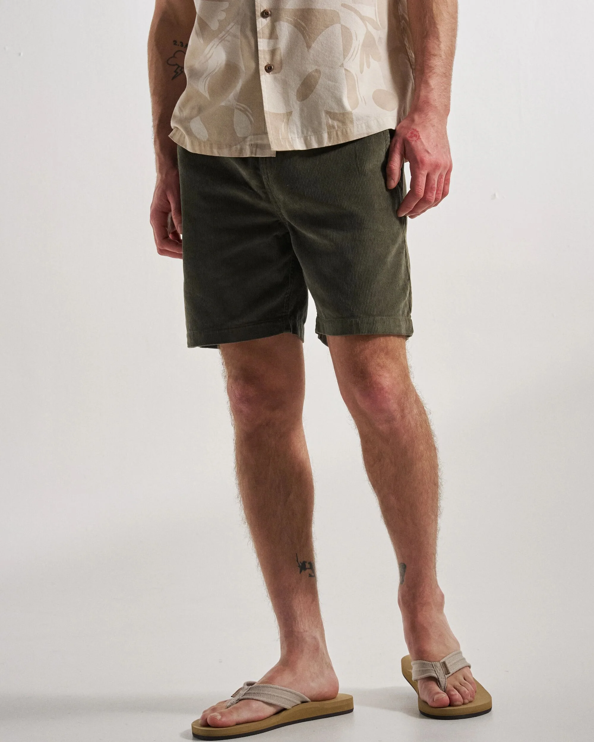 Drifter Cord Short - Dusty Olive - Image 4