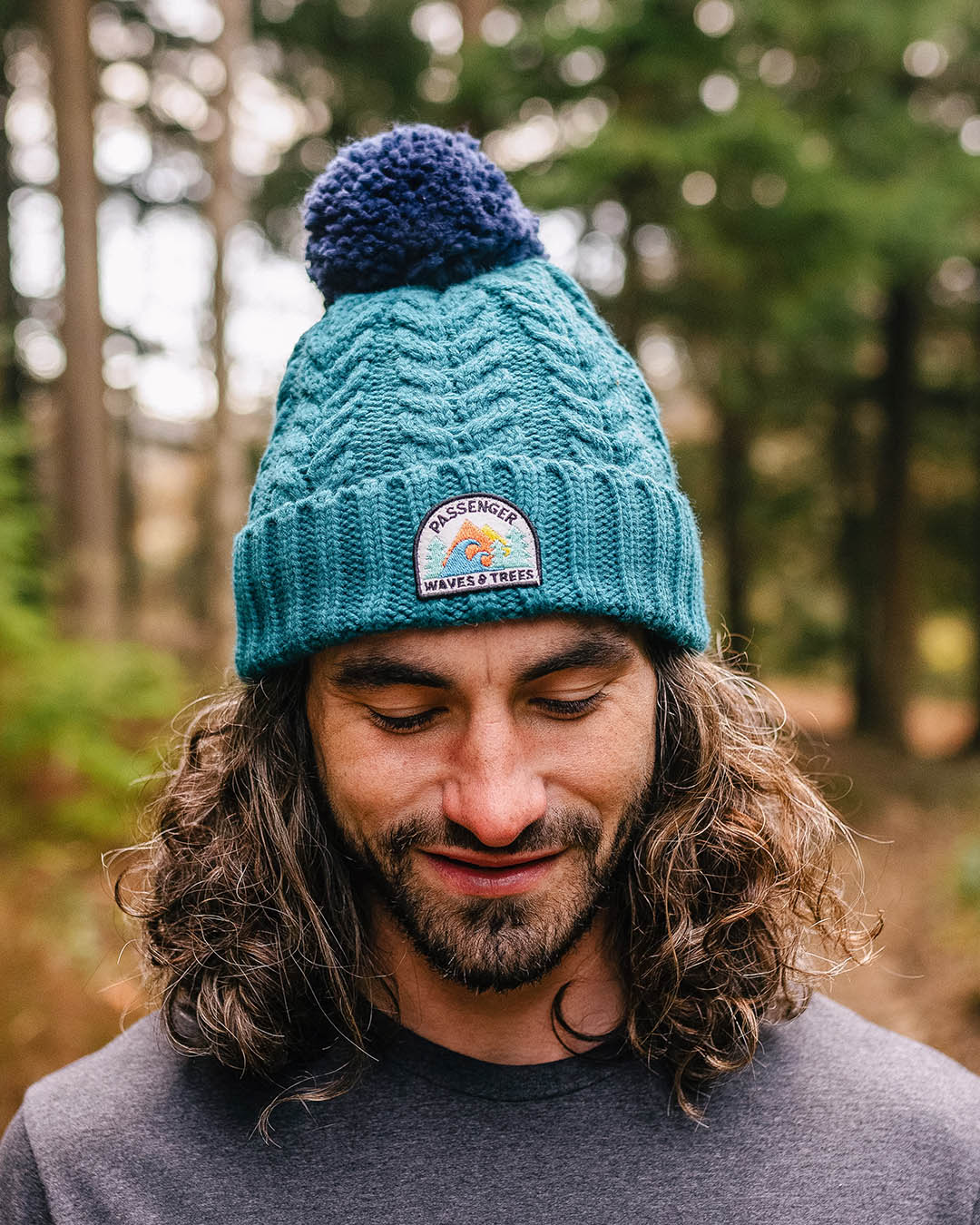 Drifter Fleece Lined Bobble Hat - Shaded Spruce - Image 4