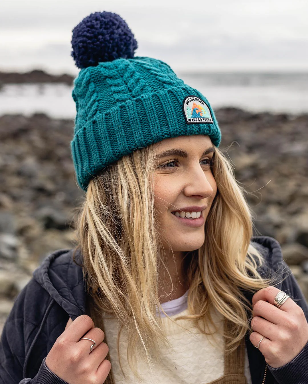Drifter Fleece Lined Bobble Hat - Shaded Spruce - Image 7