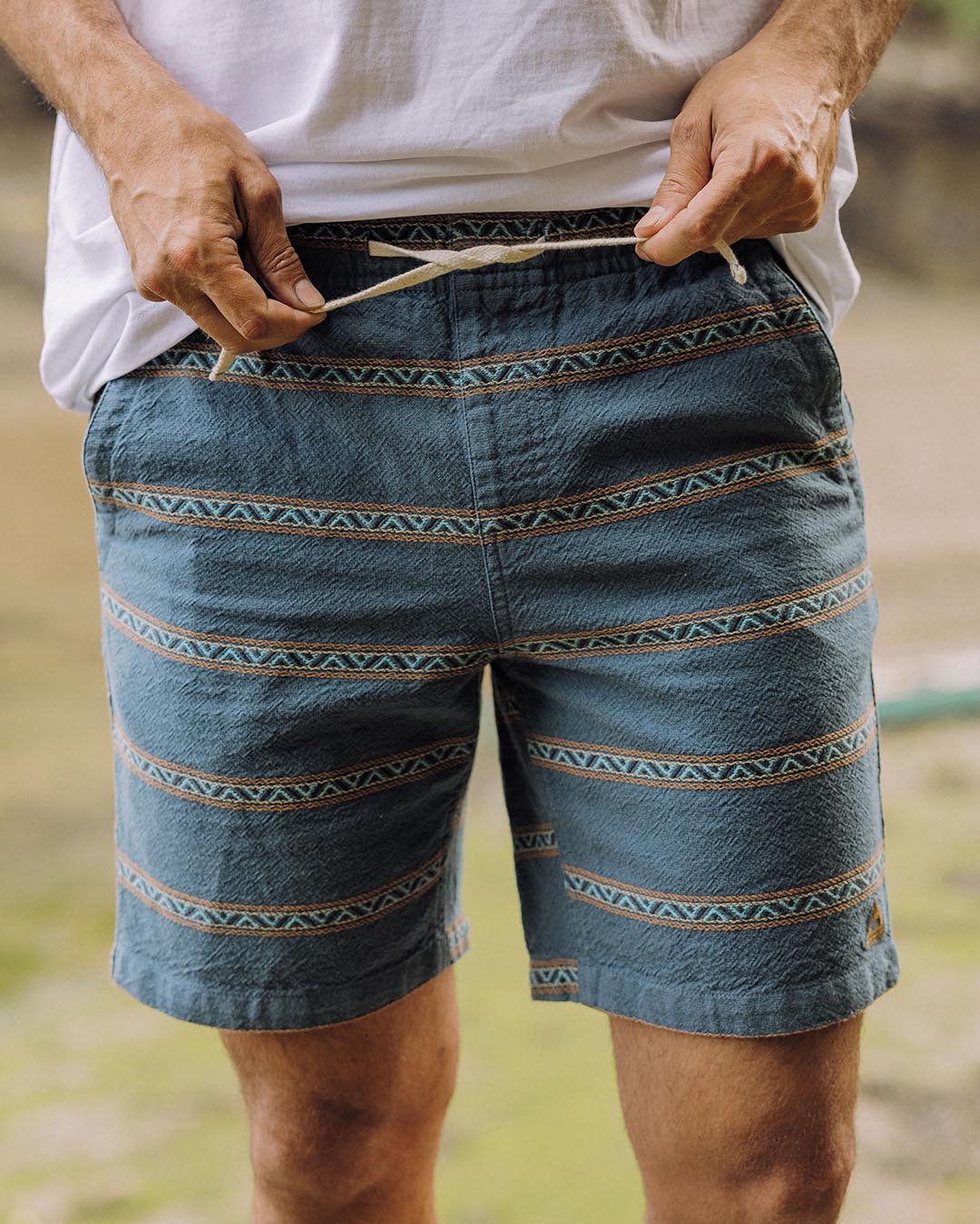 Drifter Jacquard Shorts - Mediterranean Geo Stripe - Image 4