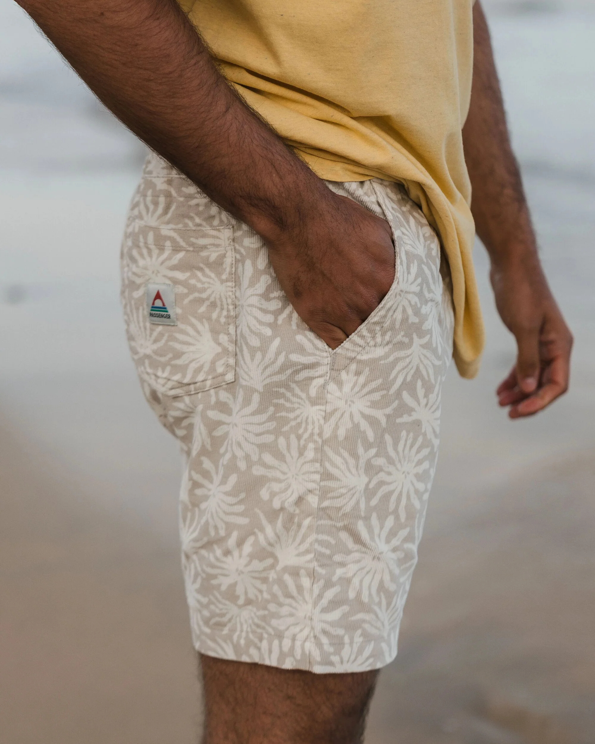 Drifter Corduroy Short - Seaweed Pebble Grey - Image 4