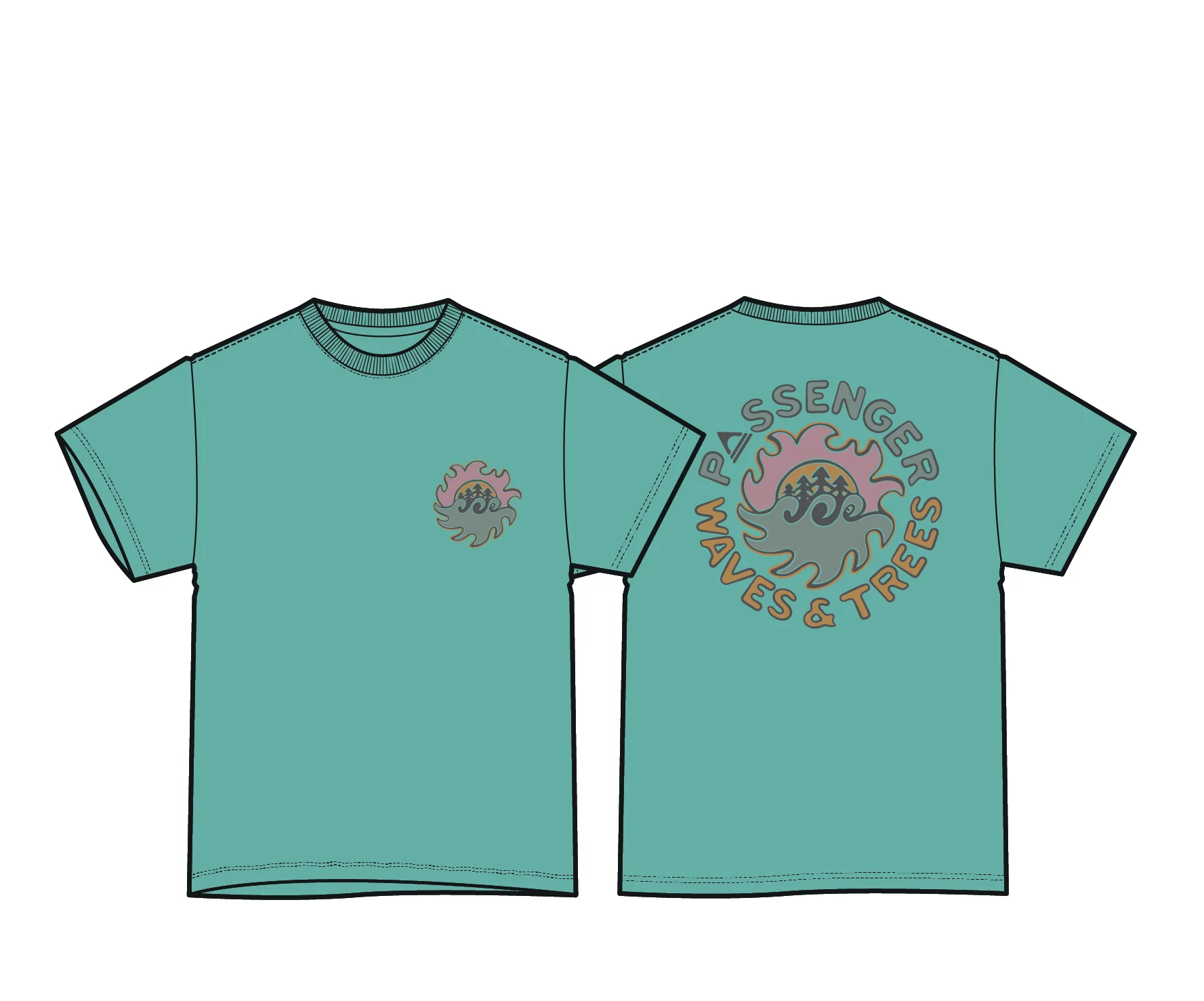 Dune Men's T-Shirt - Aqua Marl - Image 7