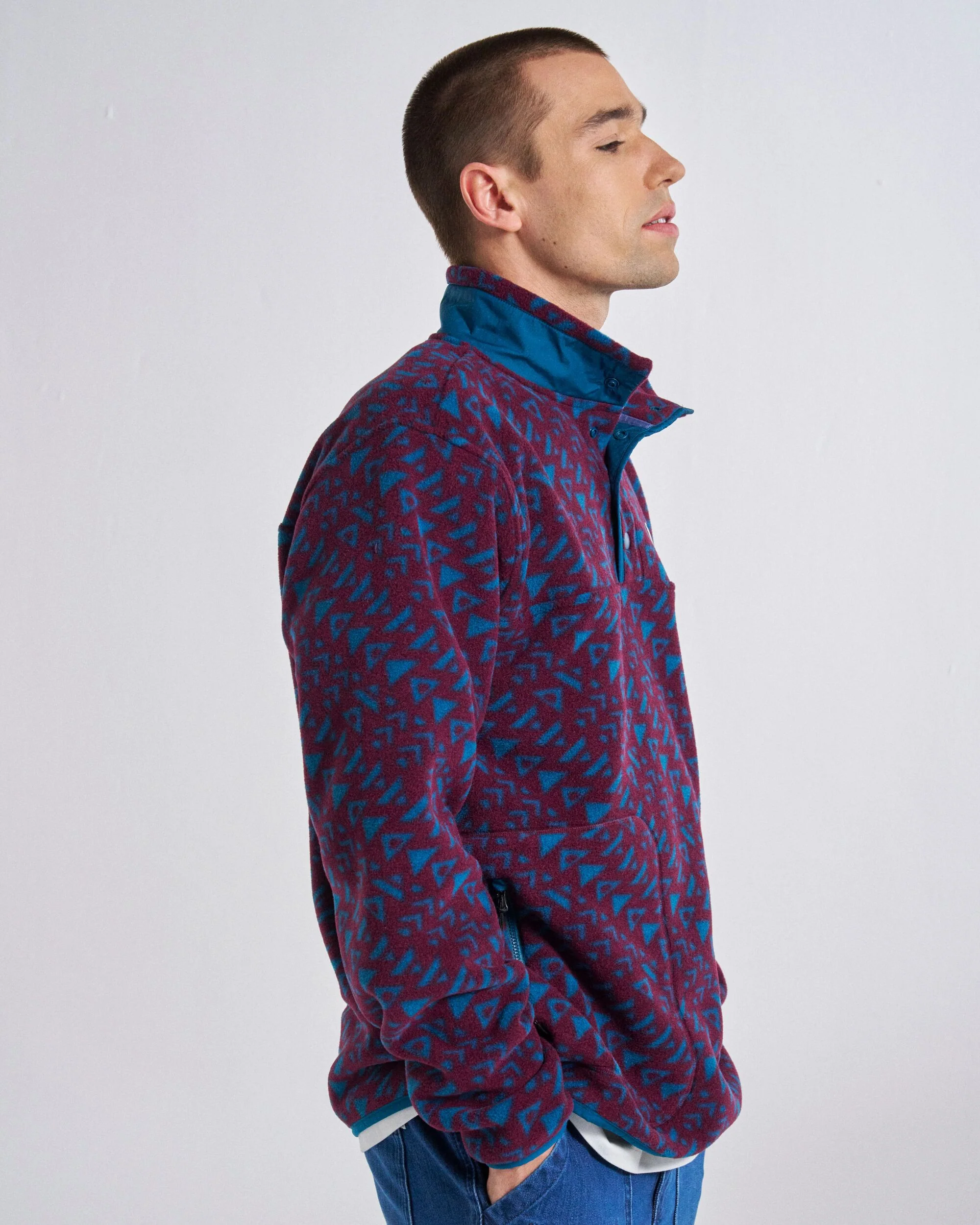 Dusk Polartec® Fleece - Diagonal Geo Fig - Image 3