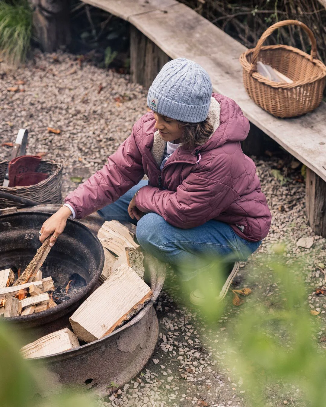 Earthy Sherpa Lined Insulated Jacket - Crushed Berry - Image 2
