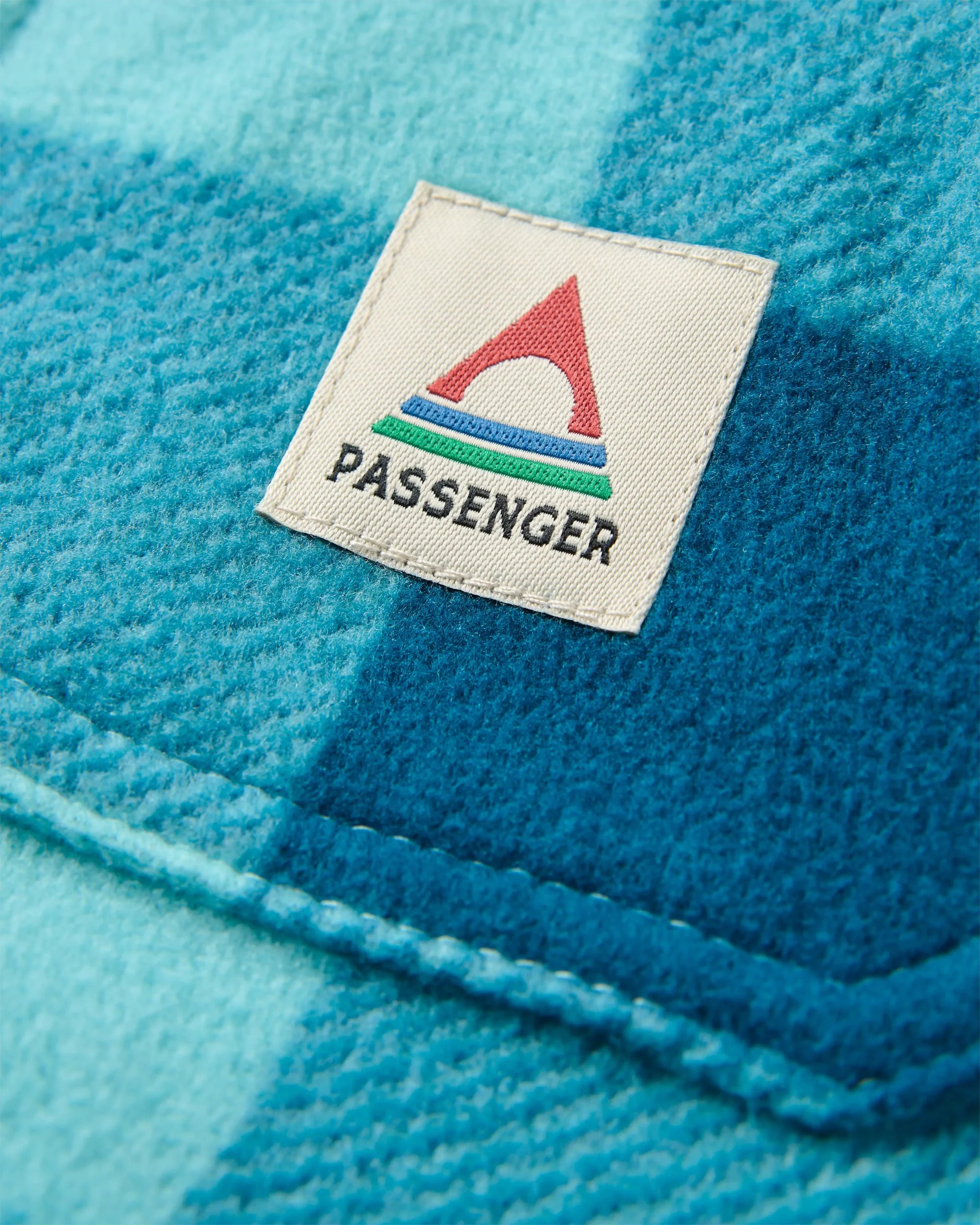 East Polar Fleece Shirt - Retro Blue Check - Image 3