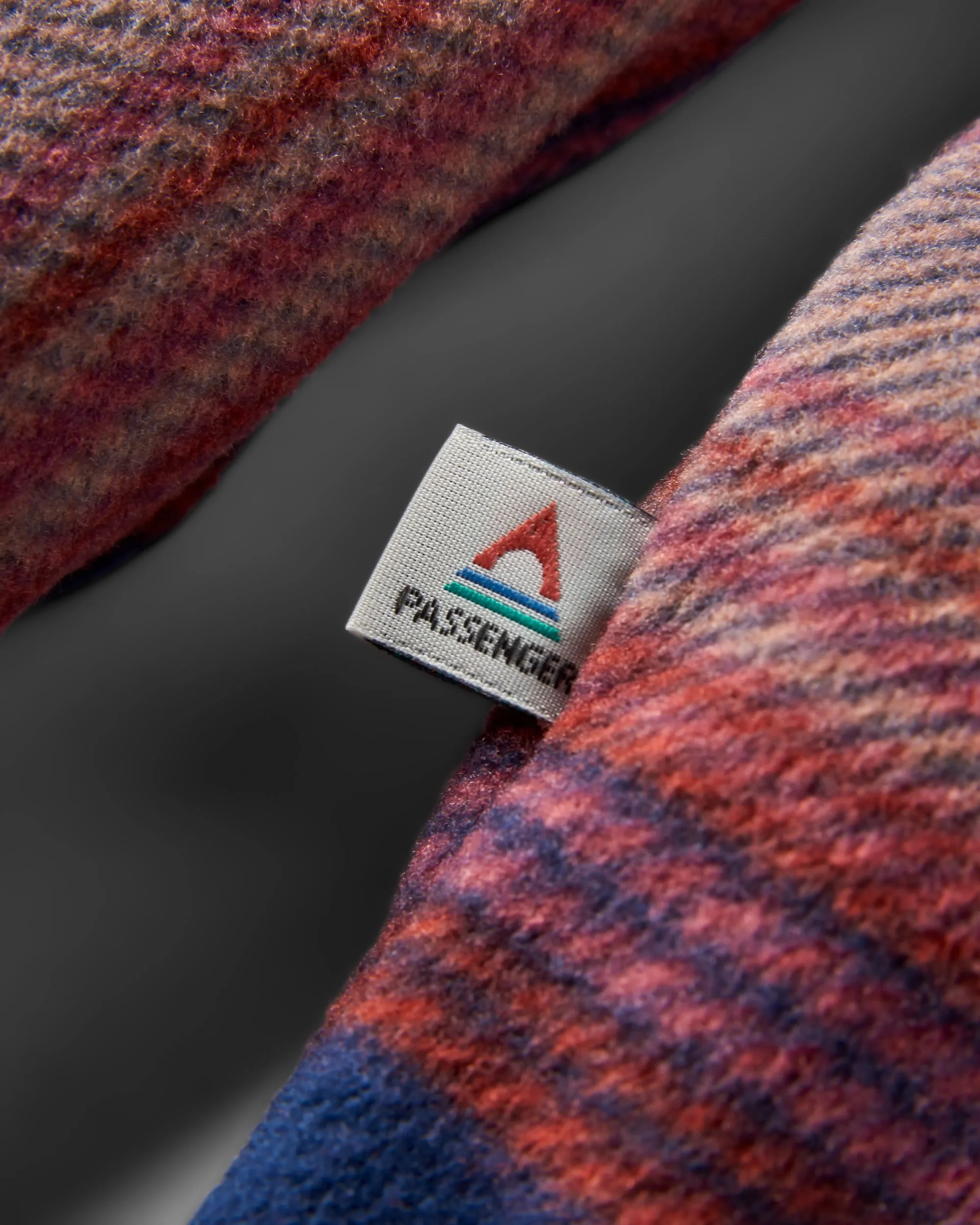 East Polar Fleece Shirt - Rich Navy/ Red Ochre Check - Image 9