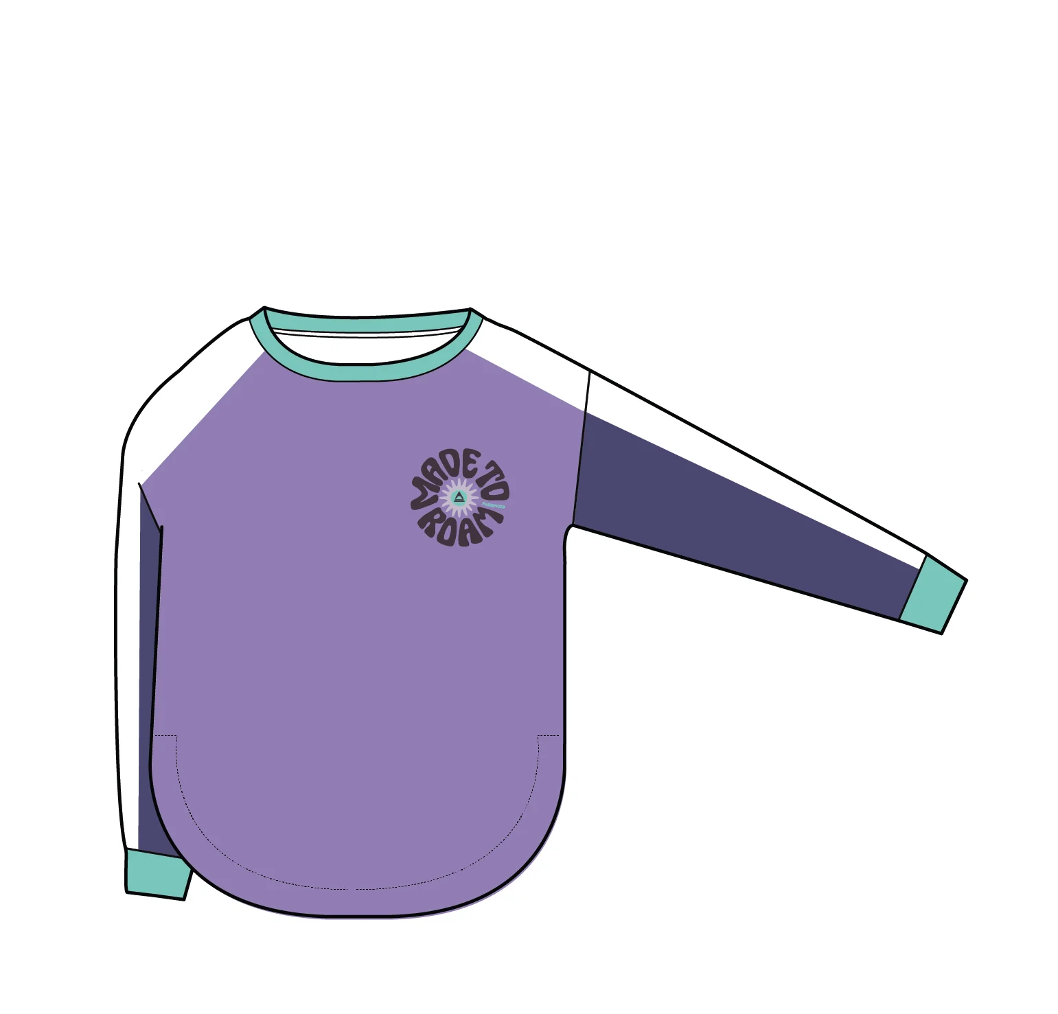 Easy Days Organic Cotton LS T-Shirt - Retro Purple - Image 10