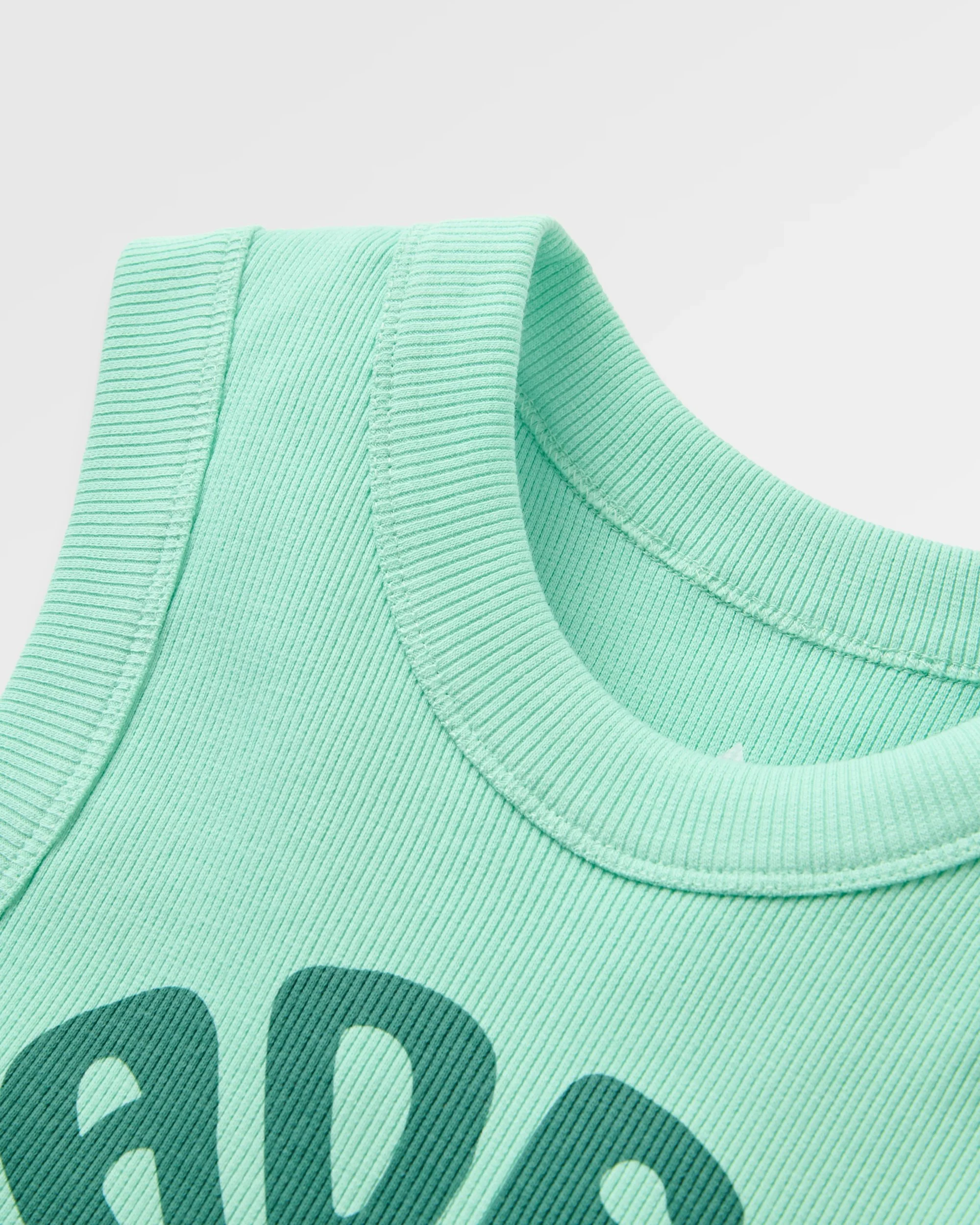 Easy Days Ribbed Graphic Vest - Aquamarine - Image 3
