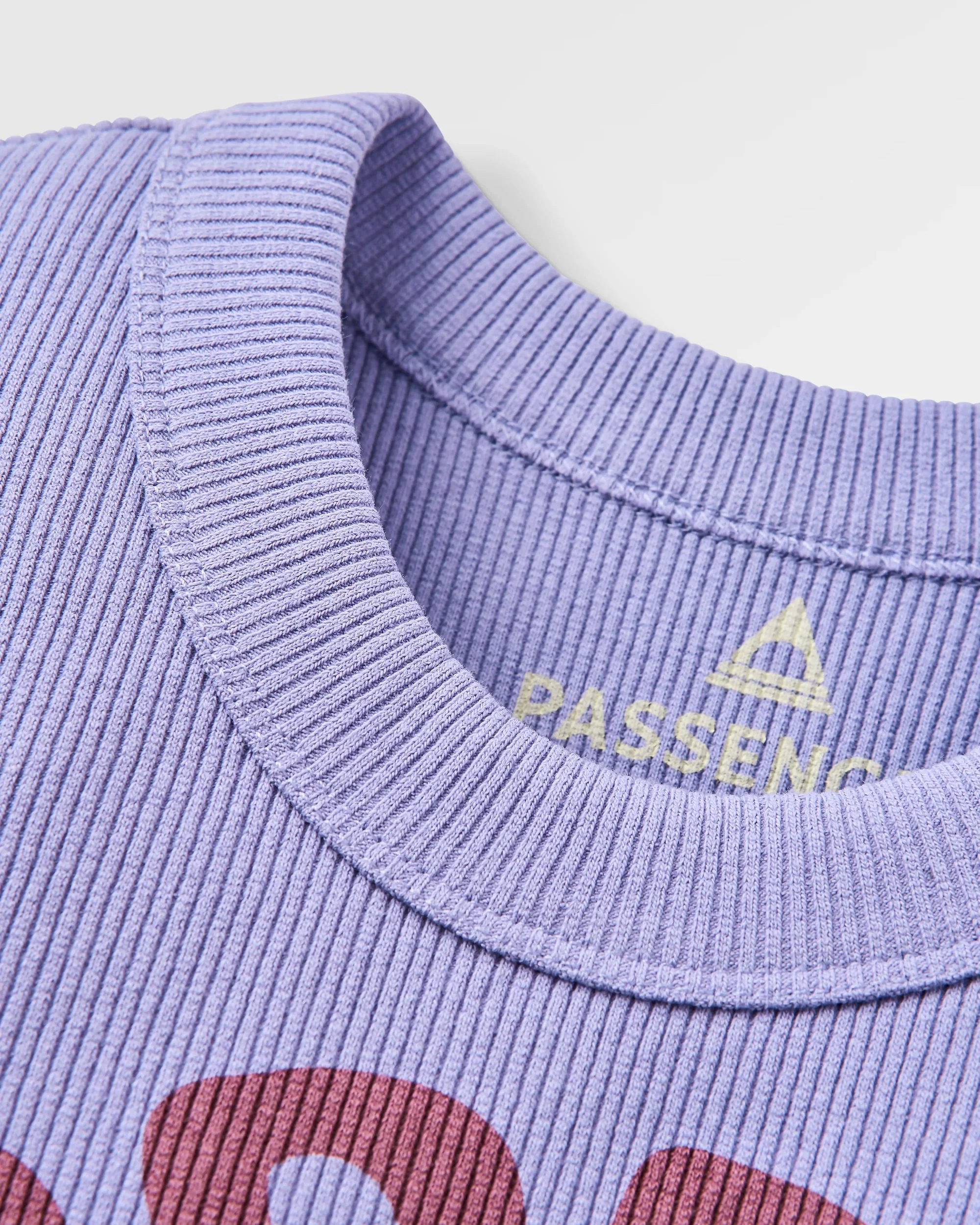Easy Days Ribbed Graphic Cropped Vest - Retro Purple - Image 6