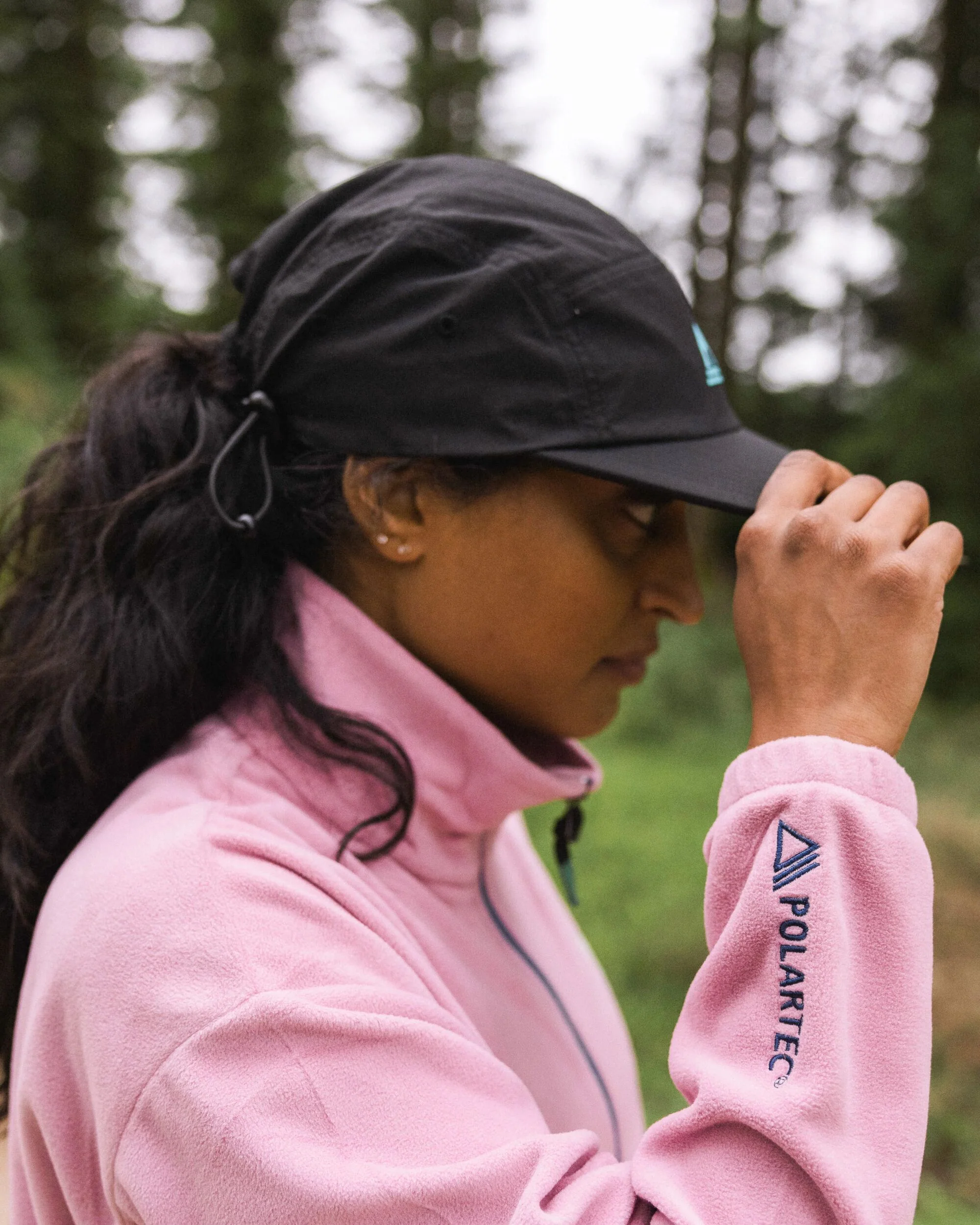 Emerge 5 Panel Trail Cap - Black - Image 3