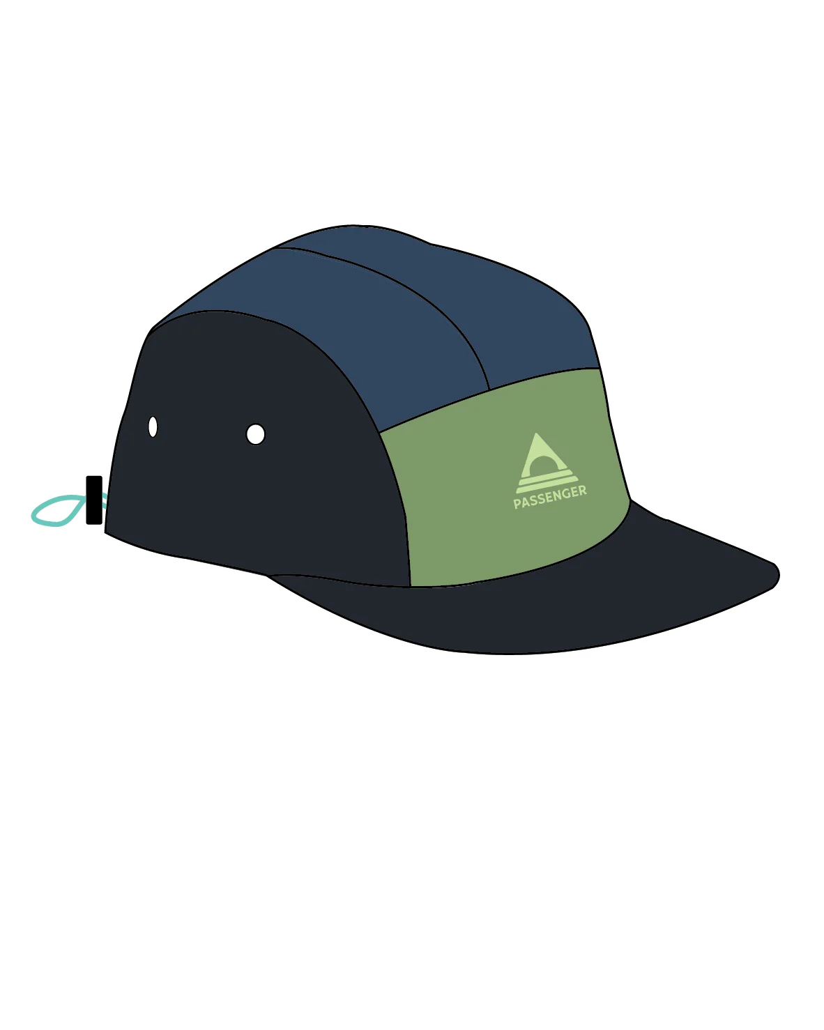 Emerge 5 Panel Trail Cap - Stem Green - Image 10