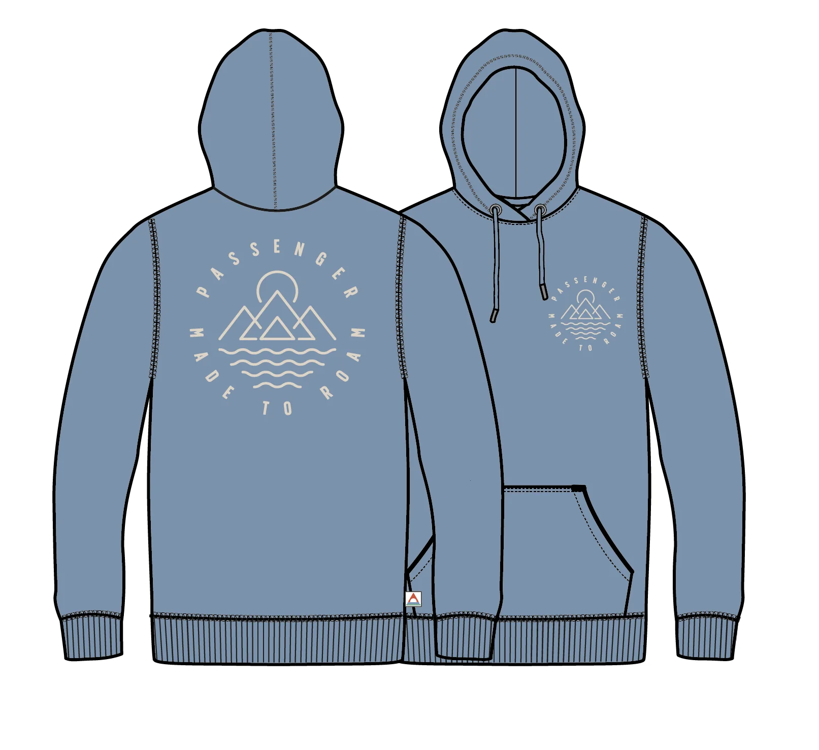 Escapism Regular Fit Hoodie - Faded Denim - Image 9