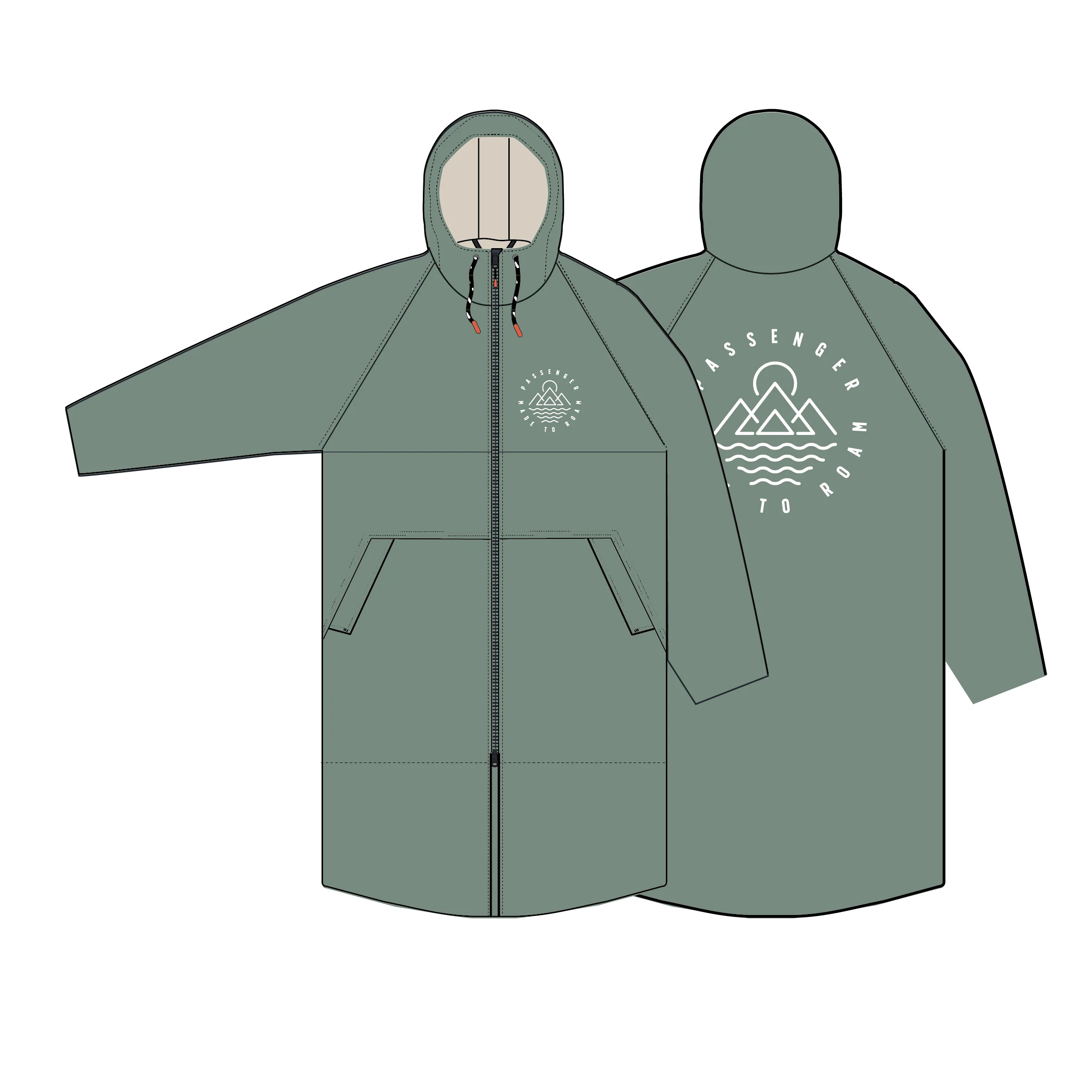 Escapism Sherpa Lined Changing Robe - Pistachio - Image 14