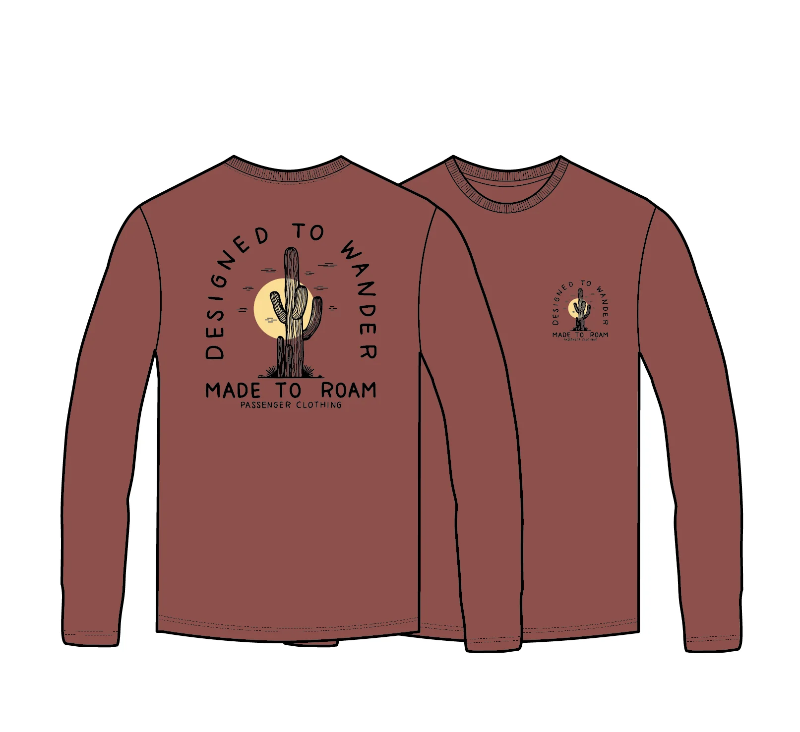 Explore LS T-Shirt - Redwood - Image 7