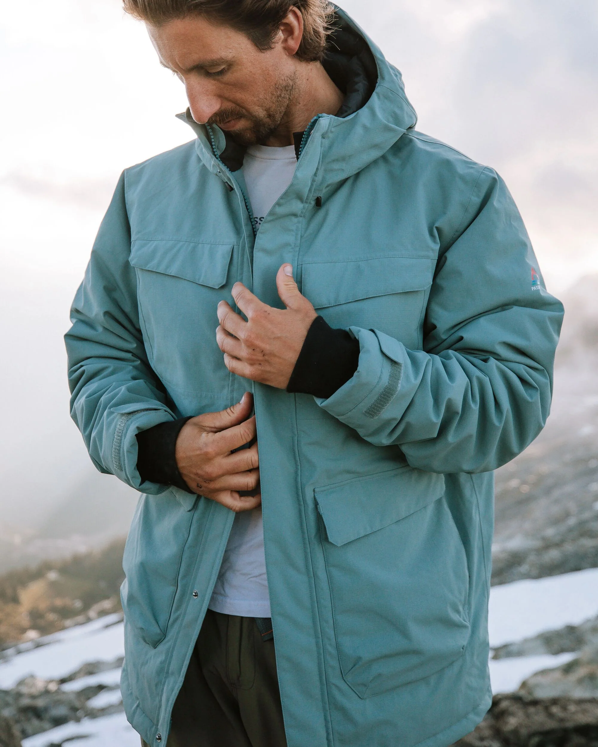 Explorer Waterproof Down Parka - Stormy Sea - Image 5