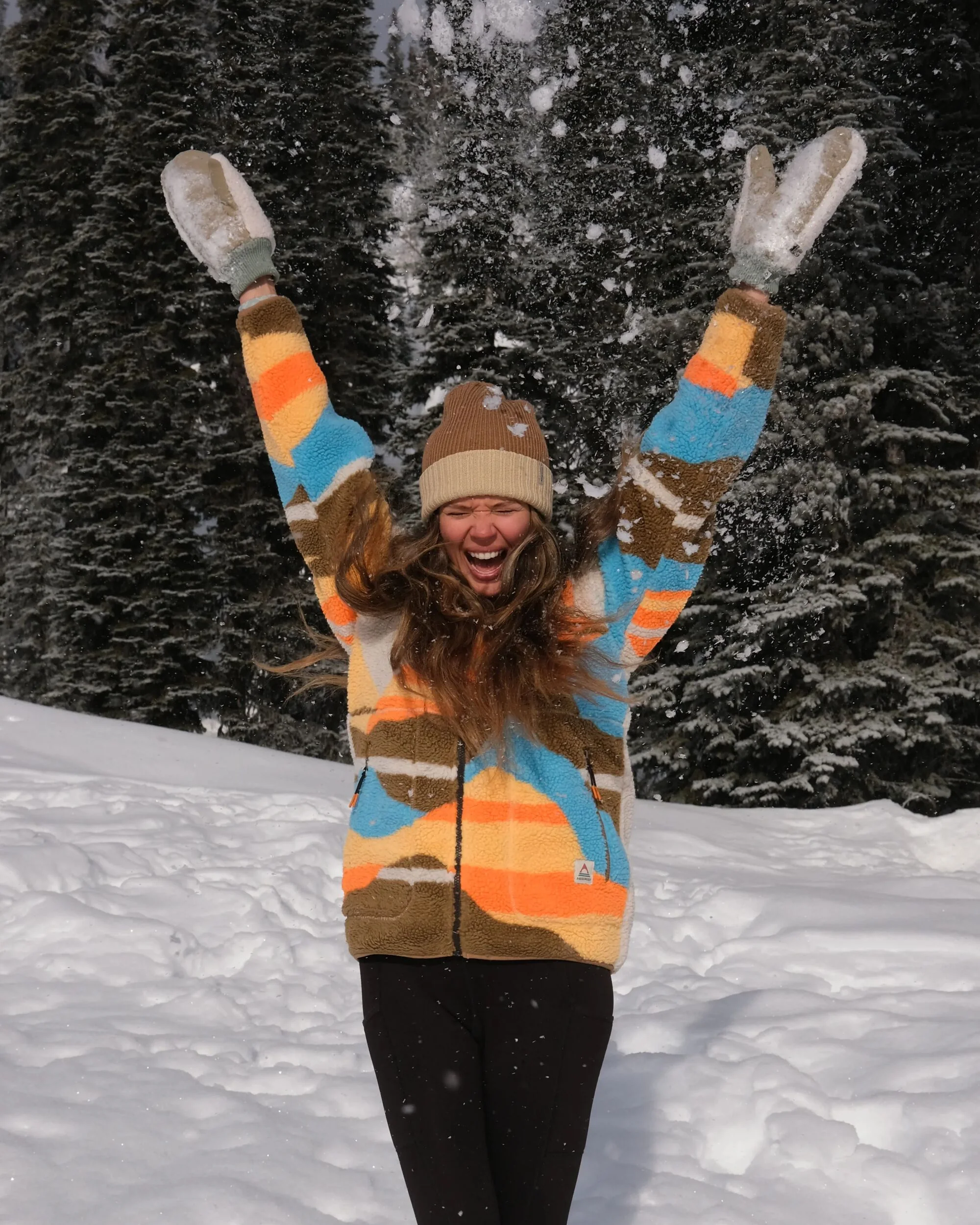 Fairbanks Full Zip Sherpa Fleece - Mountain Sunset Multi - Image 4