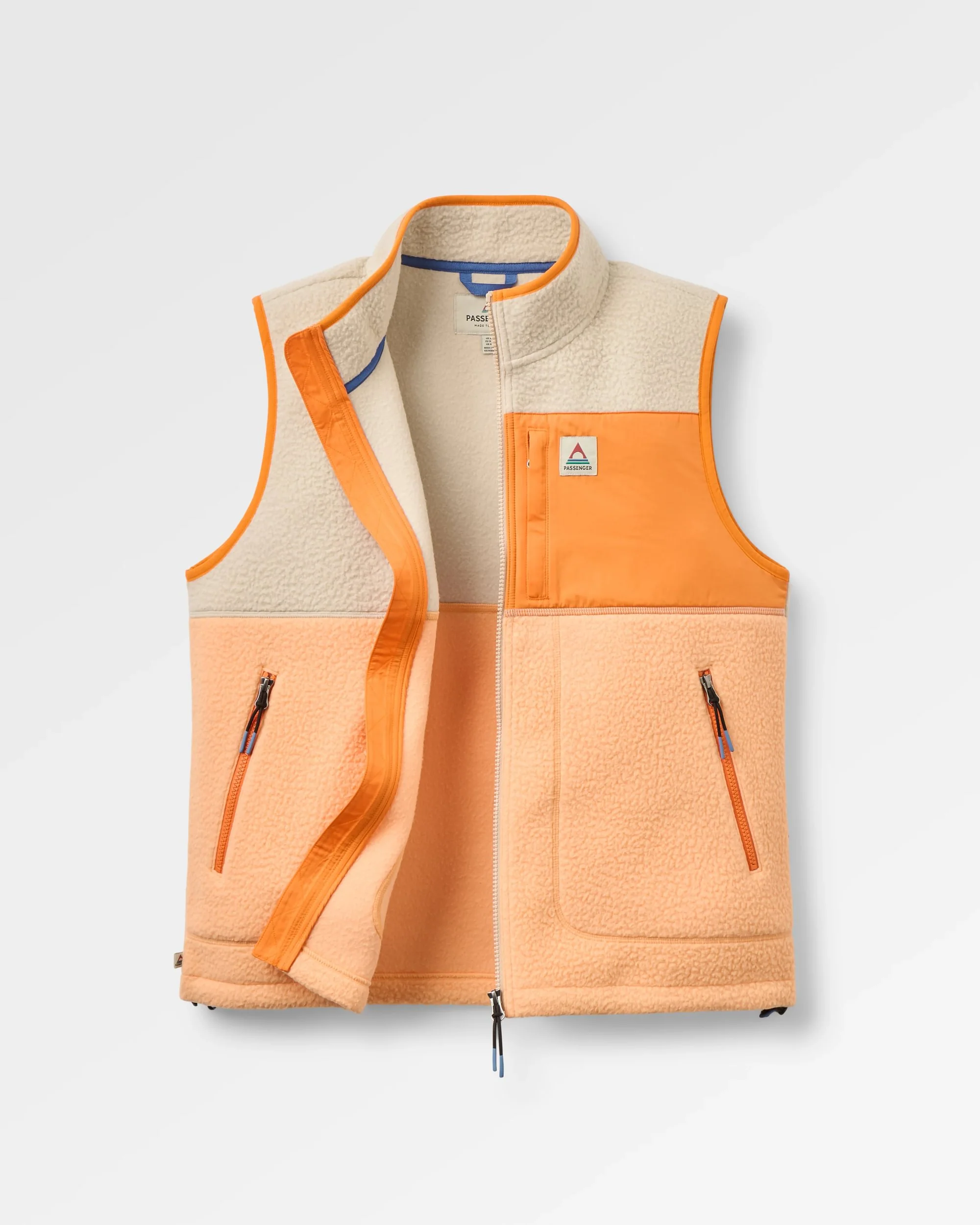 Fairbanks Sherpa Gilet - Oatmeal/Orange Peach