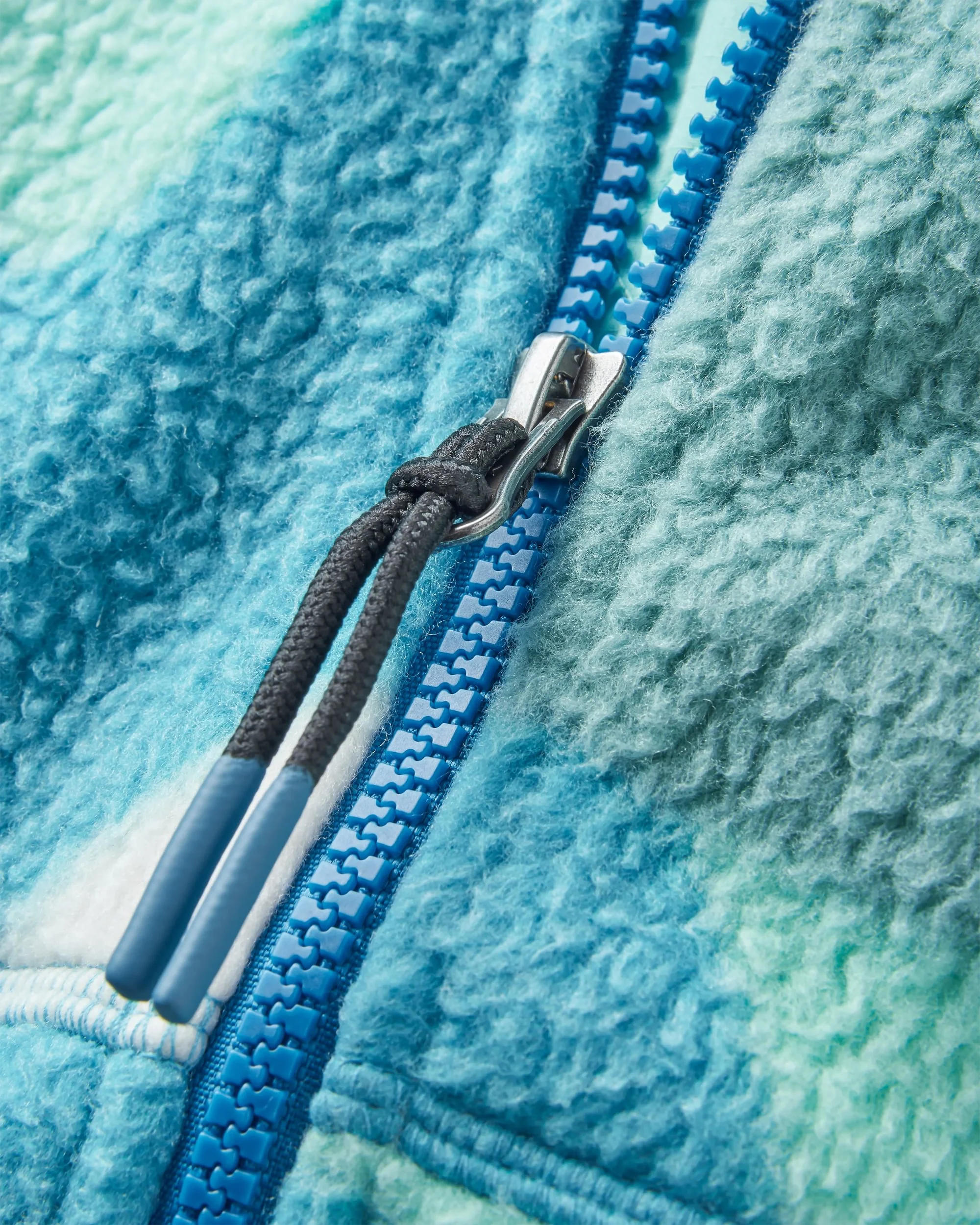 Fairbanks Full Zip Sherpa Fleece - Vista Patchwork Aqua - Image 10