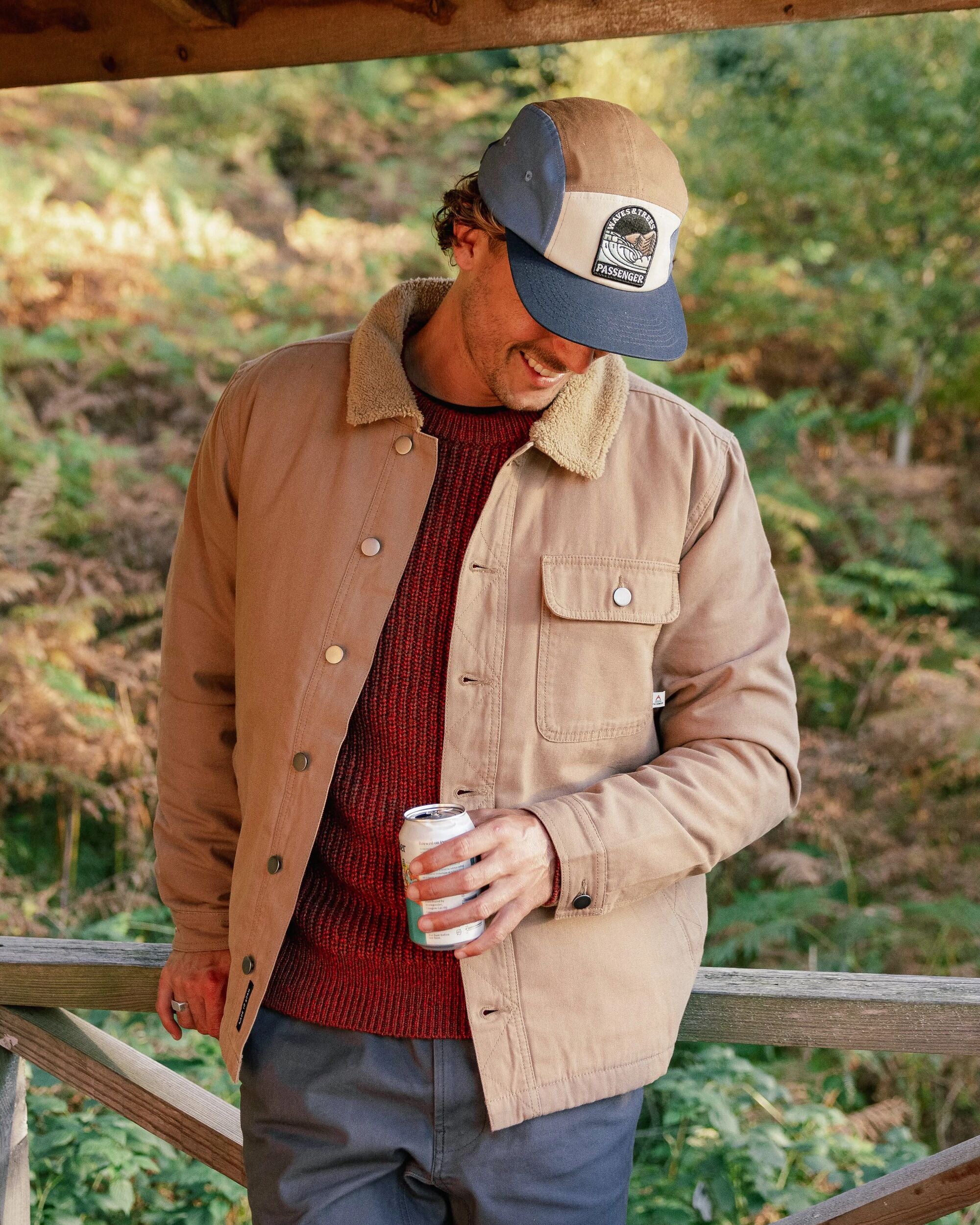 Falcon Organic Cotton Jacket - Toffee - Image 3