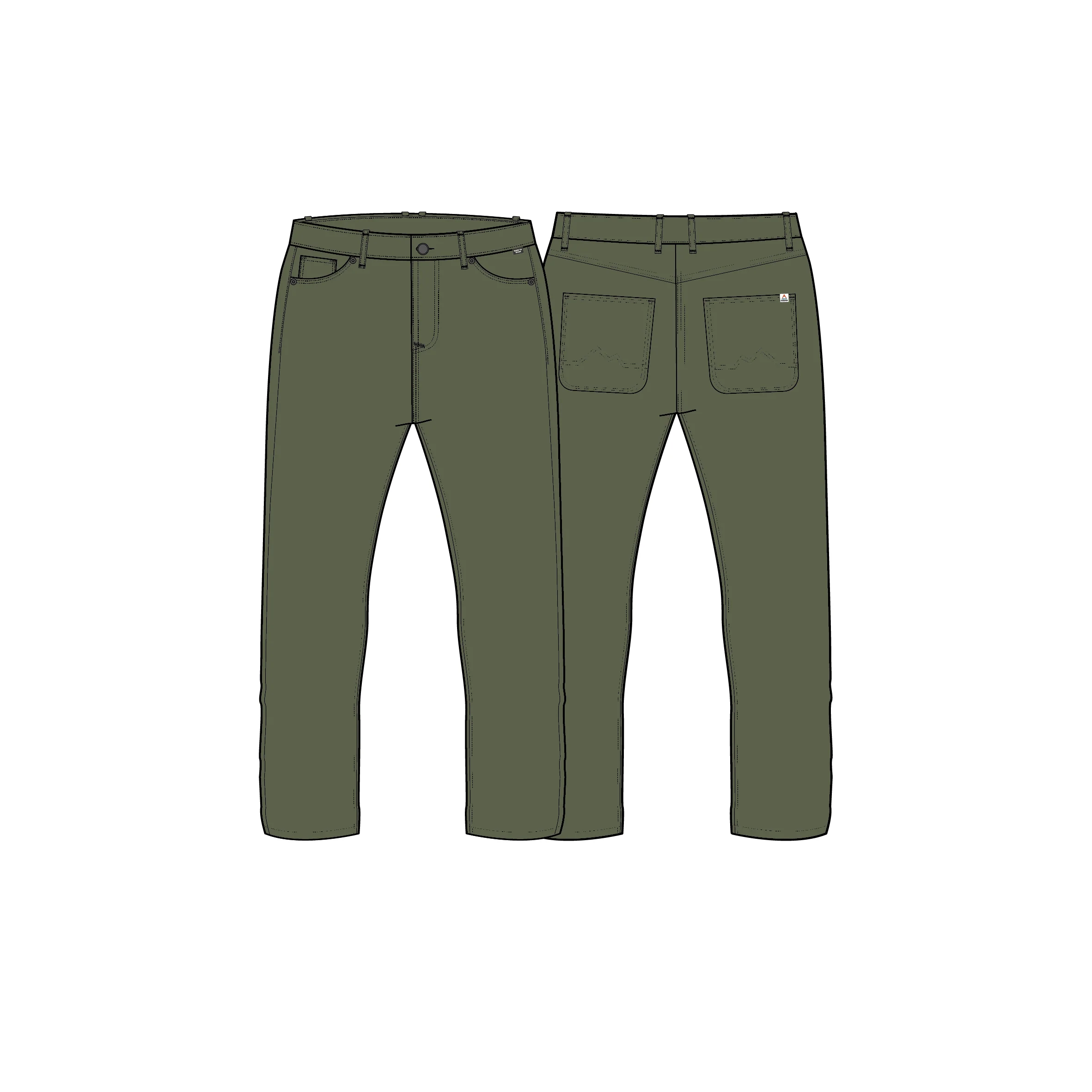Farloche Jeans - Khaki - Image 7