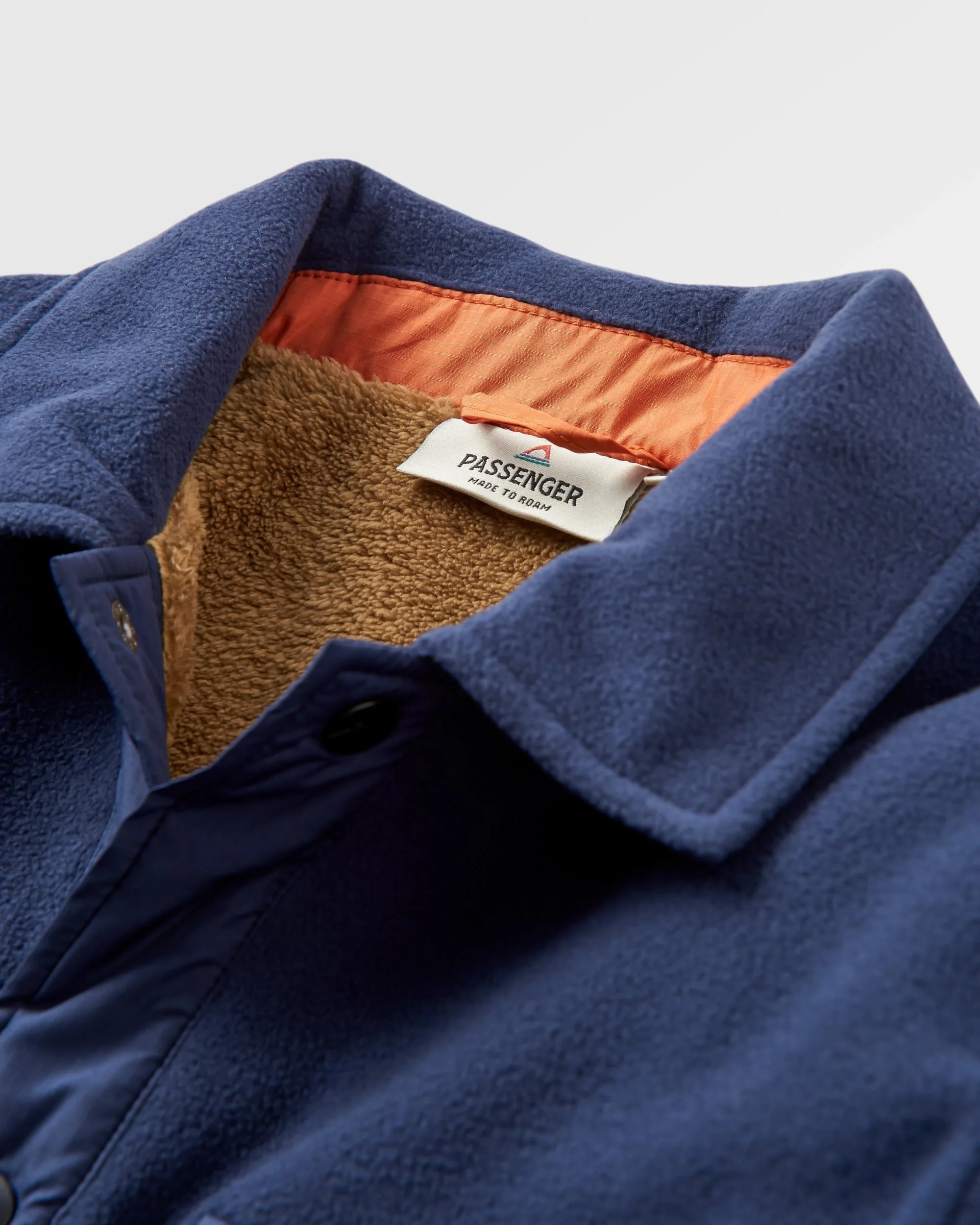 Firelight Sherpa Lined Overshirt - Rich Navy - Image 2