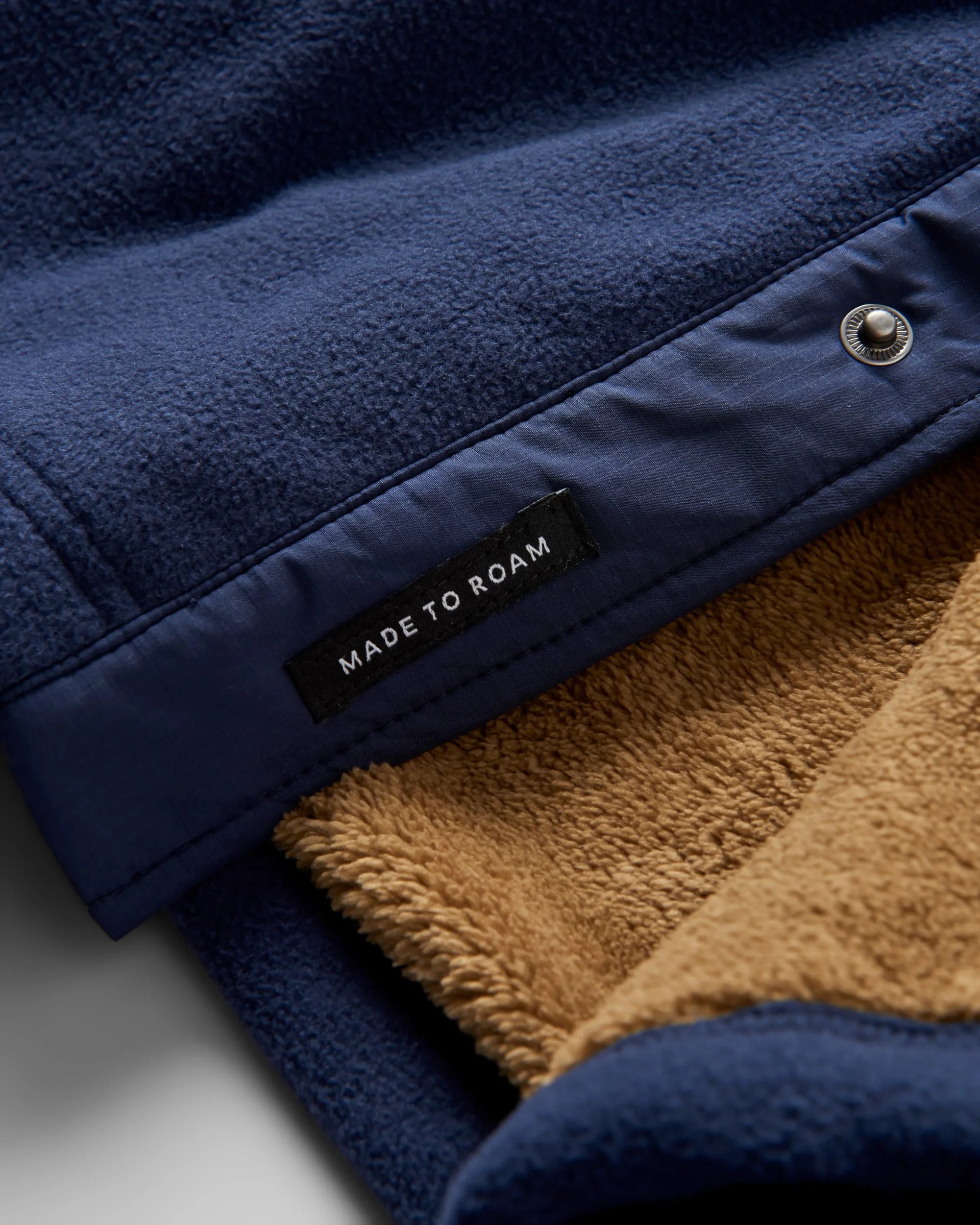 Firelight Sherpa Lined Overshirt - Rich Navy - Image 4