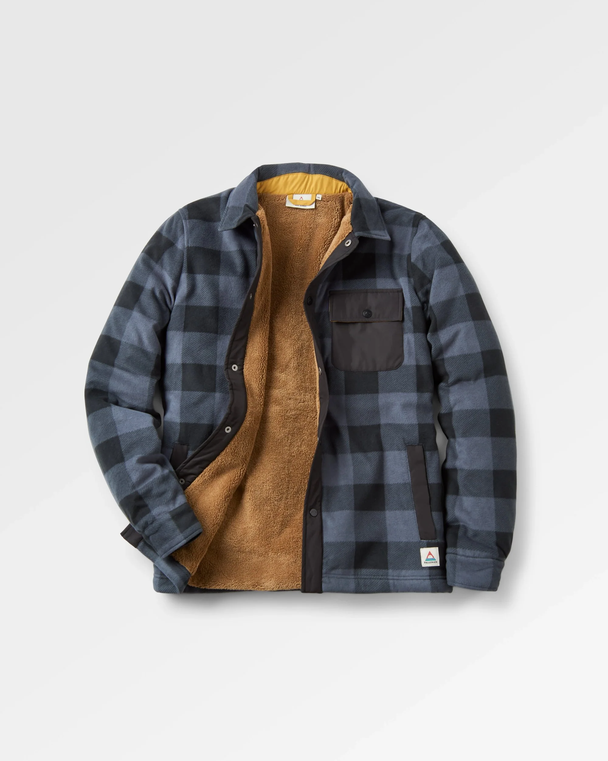 Firelight Sherpa Lined Overshirt - Storm Grey Buffalo - Image 2