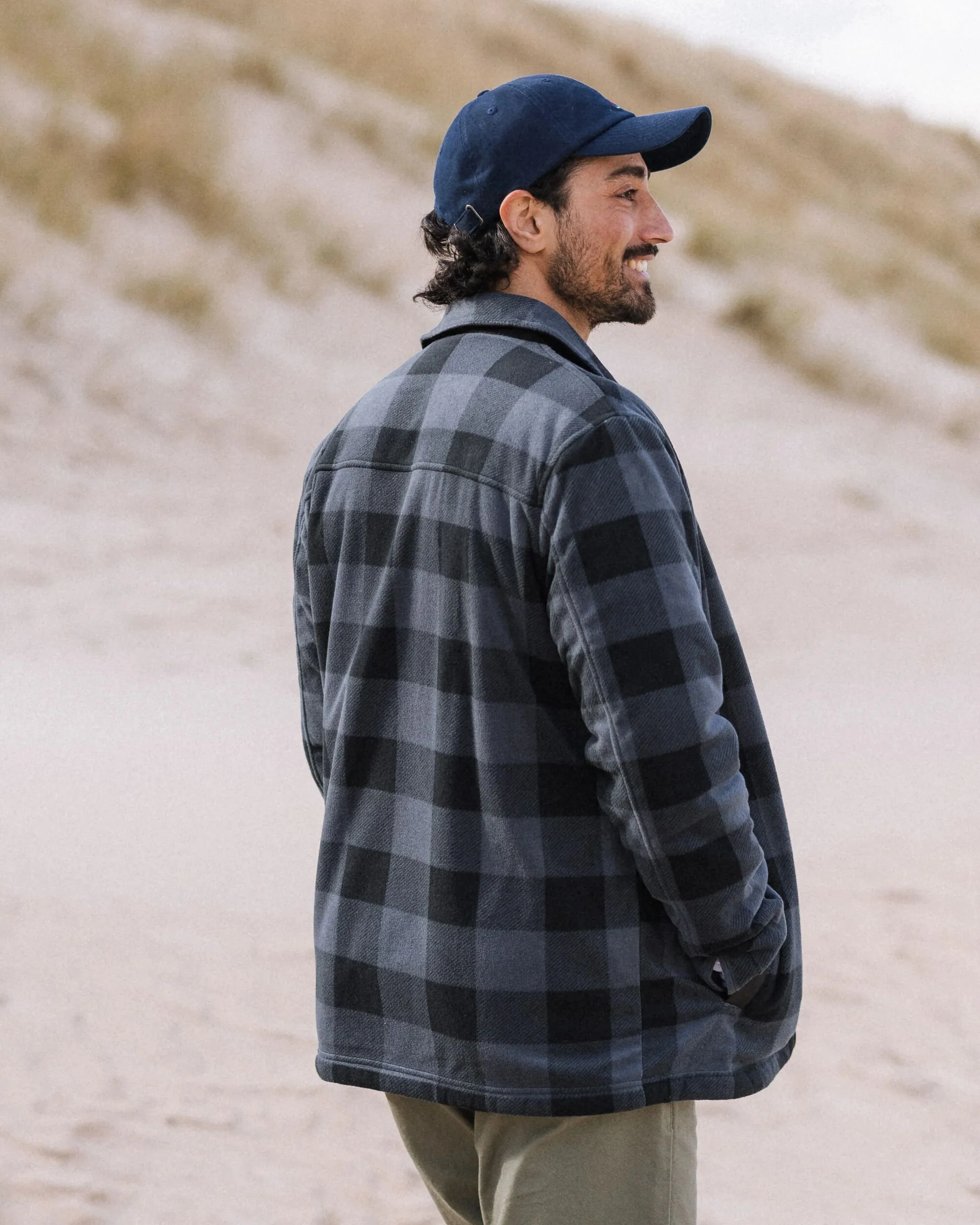 Firelight Sherpa Lined Overshirt - Storm Grey Buffalo - Image 4