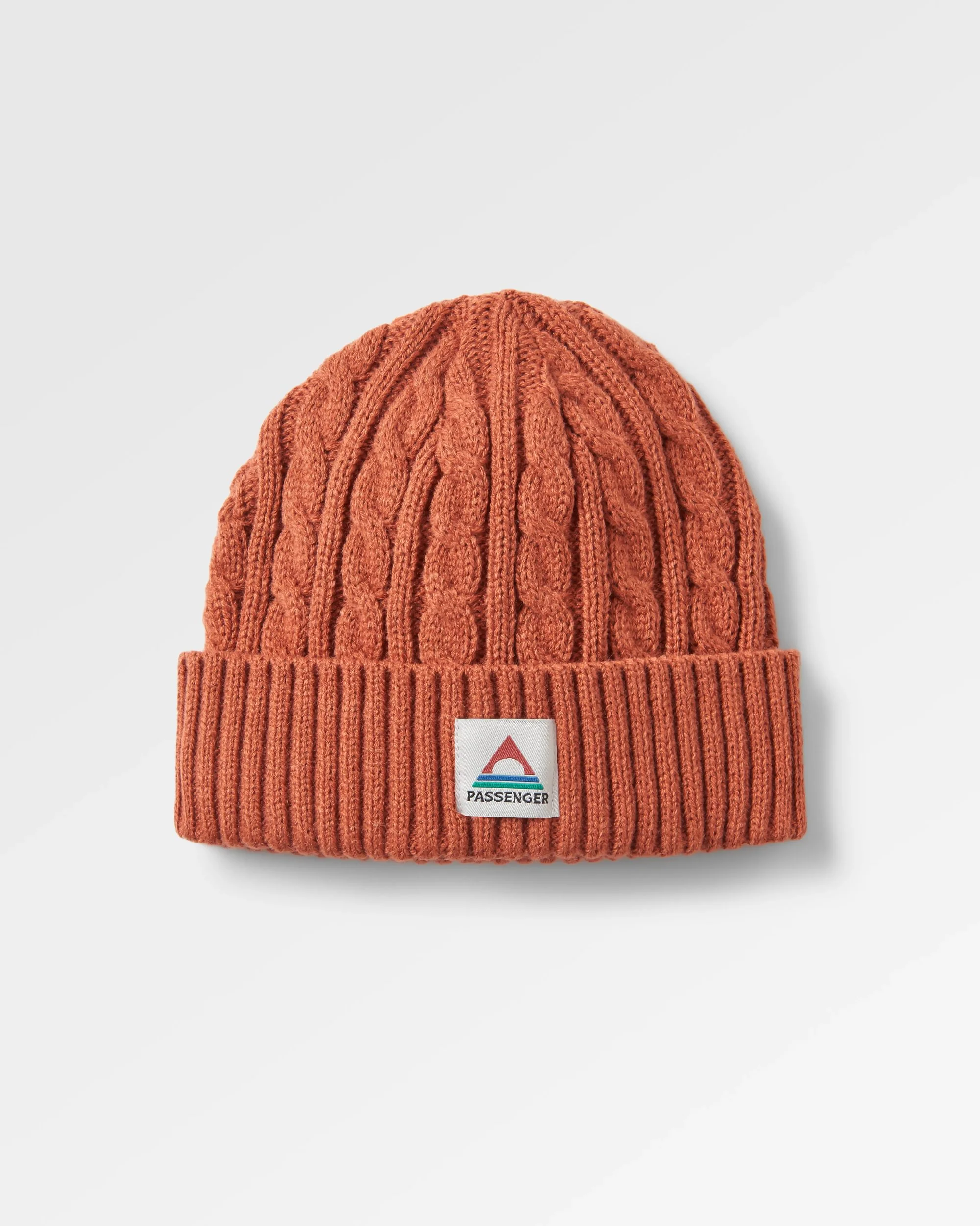 Fireside Cable Knit Beanie - Baked Clay