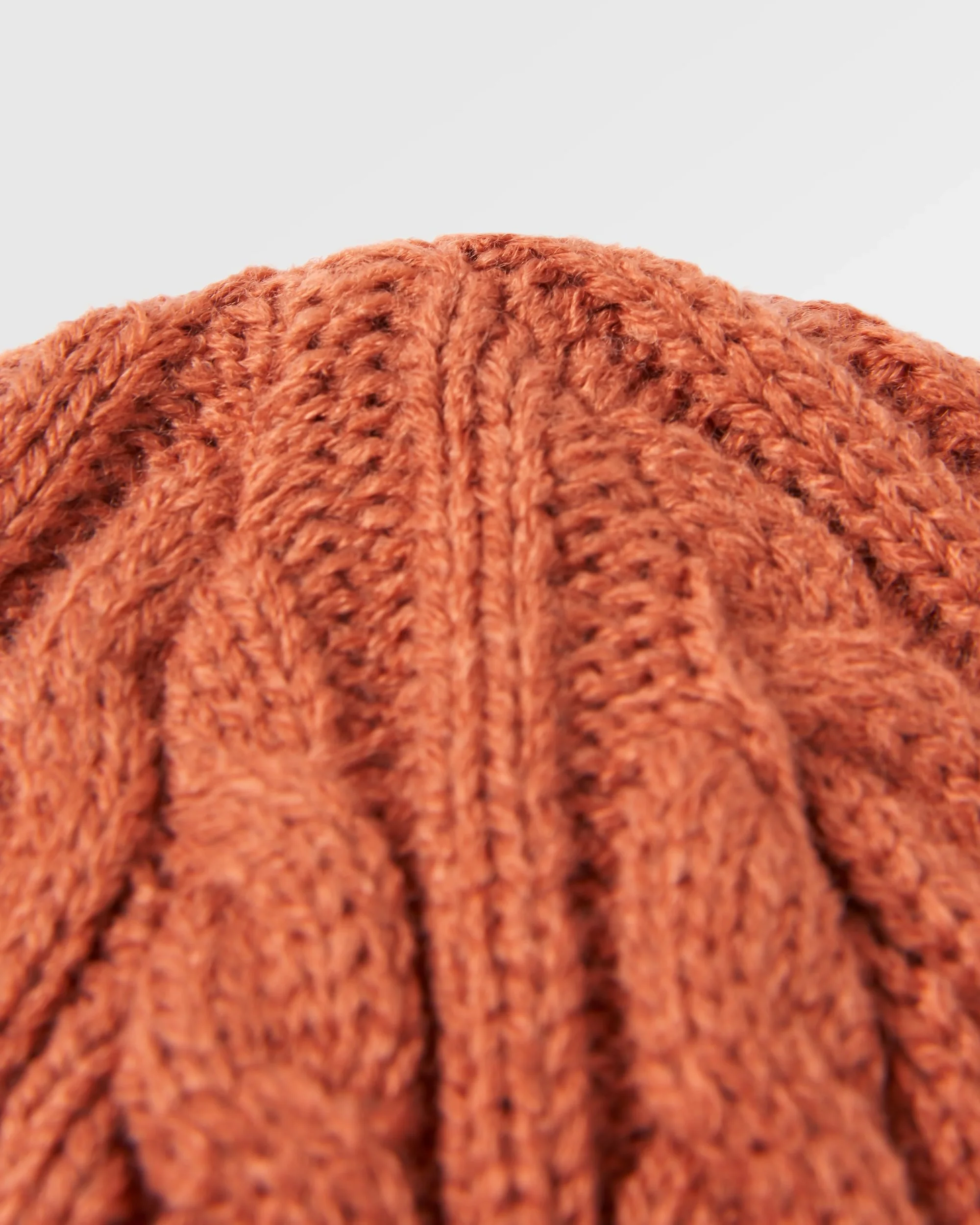 Fireside Cable Knit Beanie - Baked Clay - Image 6