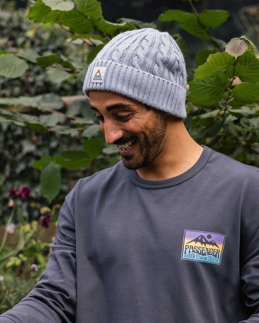 Fireside Cable Knit Beanie - Blue Fog - Image 3