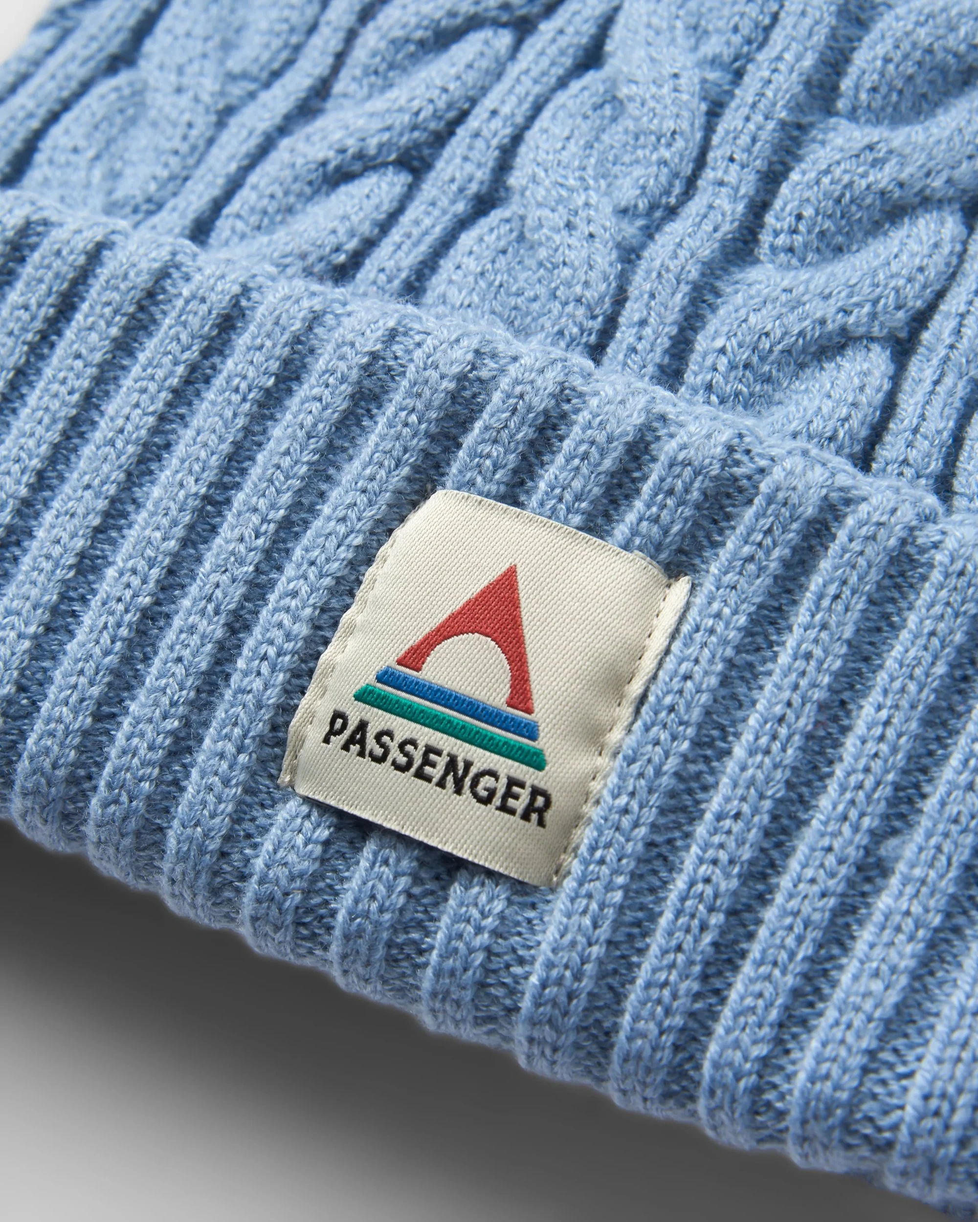 Fireside Cable Knit Beanie - Faded Denim - Image 2
