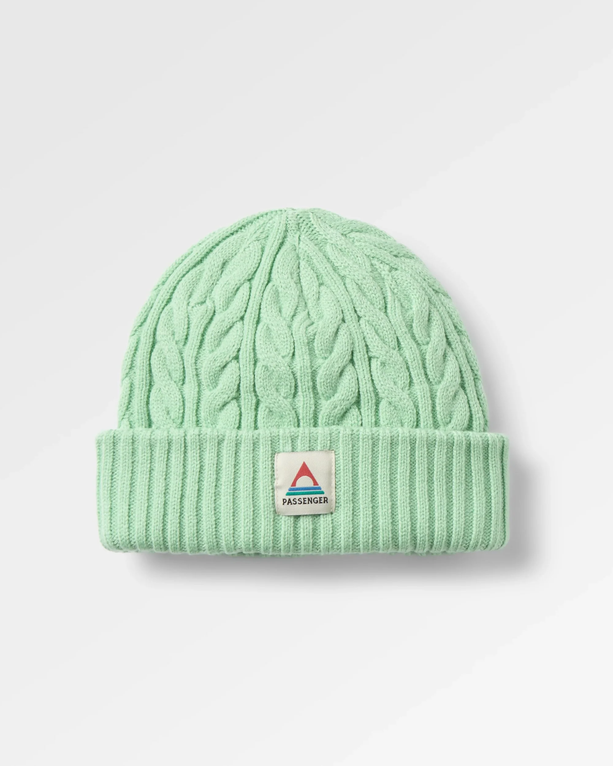 Fireside Cable Knit Beanie - Seafoam