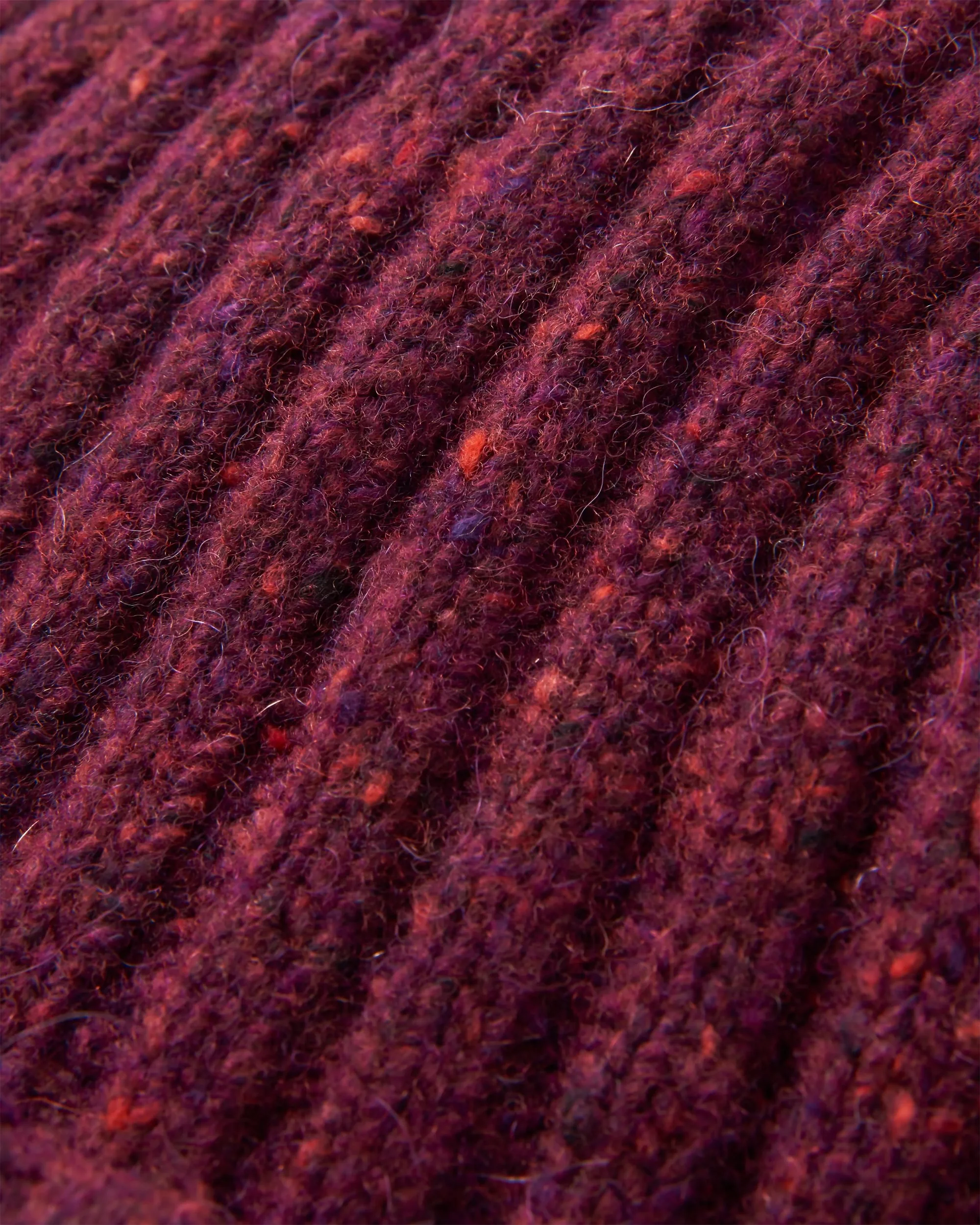Fisherman Merino Wool Beanie - Wine - Image 6