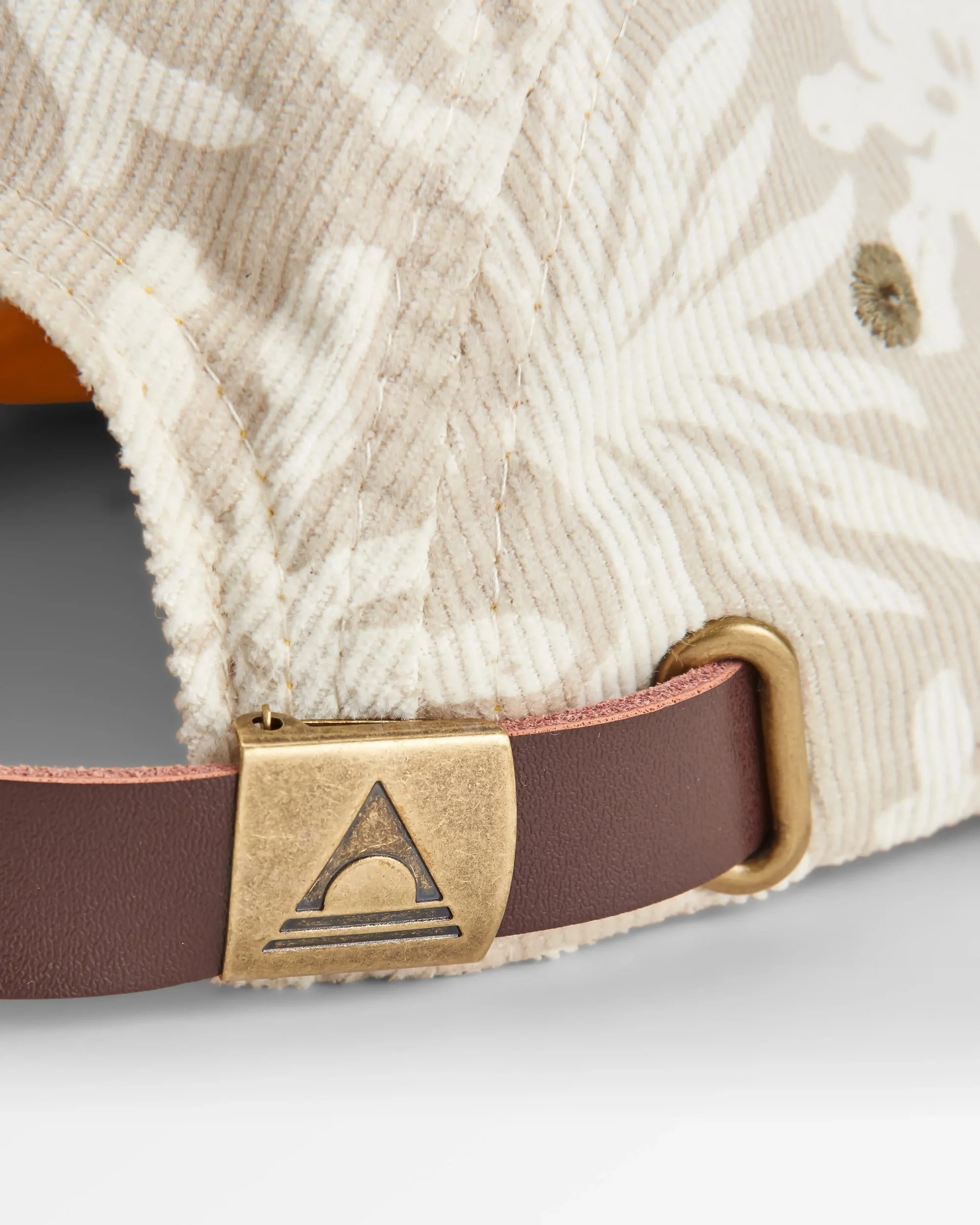 Fixie Cord 5 Panel Cap - Golden Spice/ Seaweed Pebble Grey - Image 7