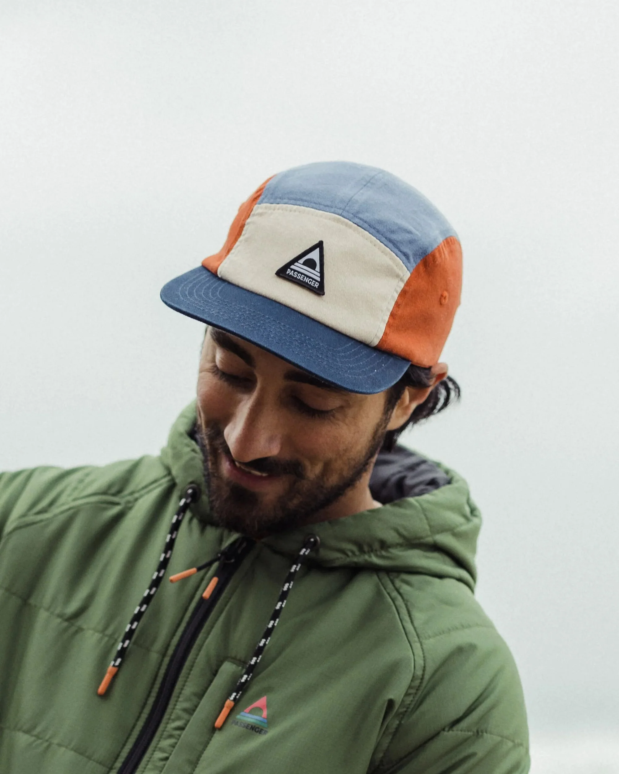 Fixie 5 Panel Cap - Sunrise Orange/ Moonlight Blue Multi - Image 3