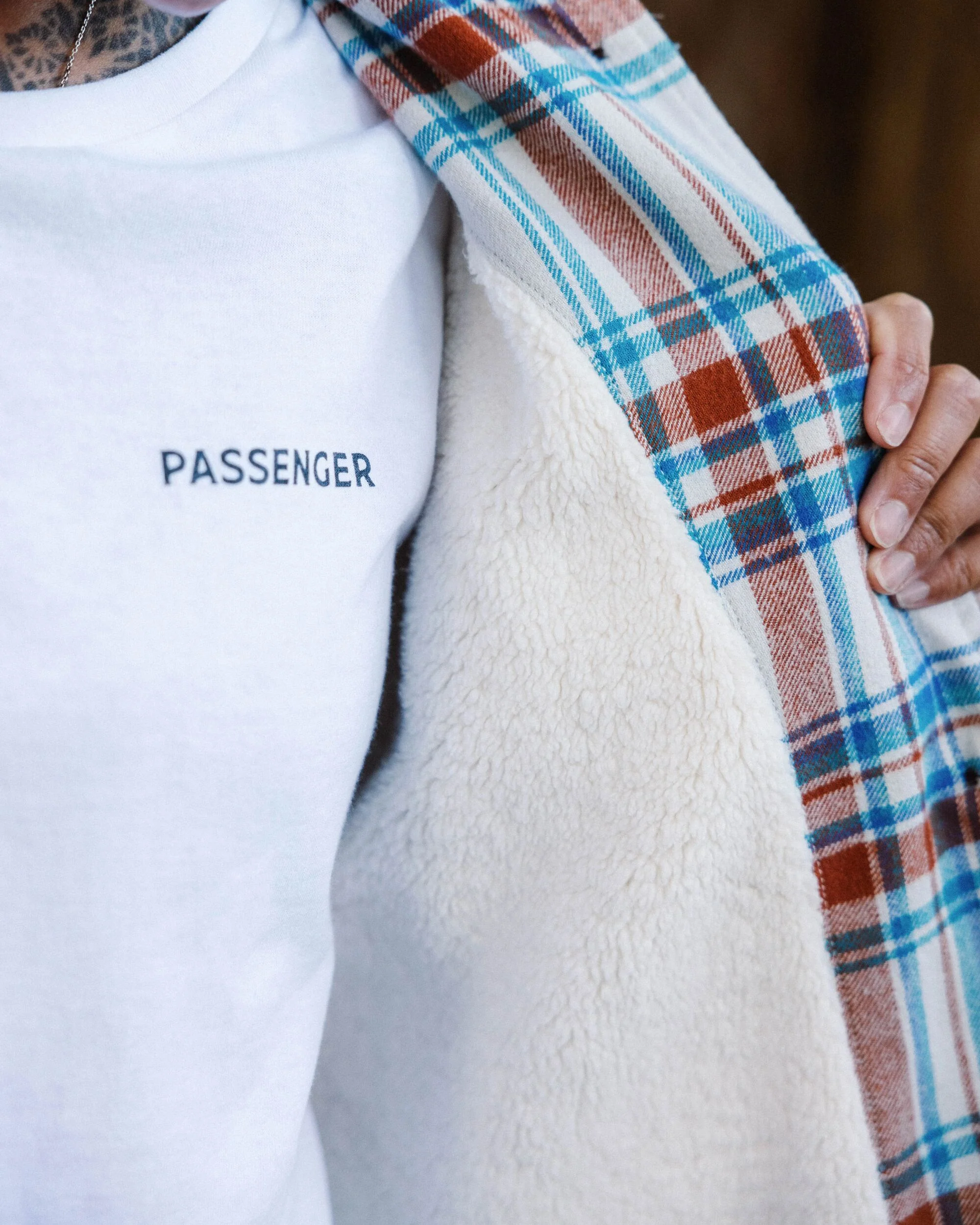 Flint Organic Cotton Overshirt - Vintage White Check - Image 4